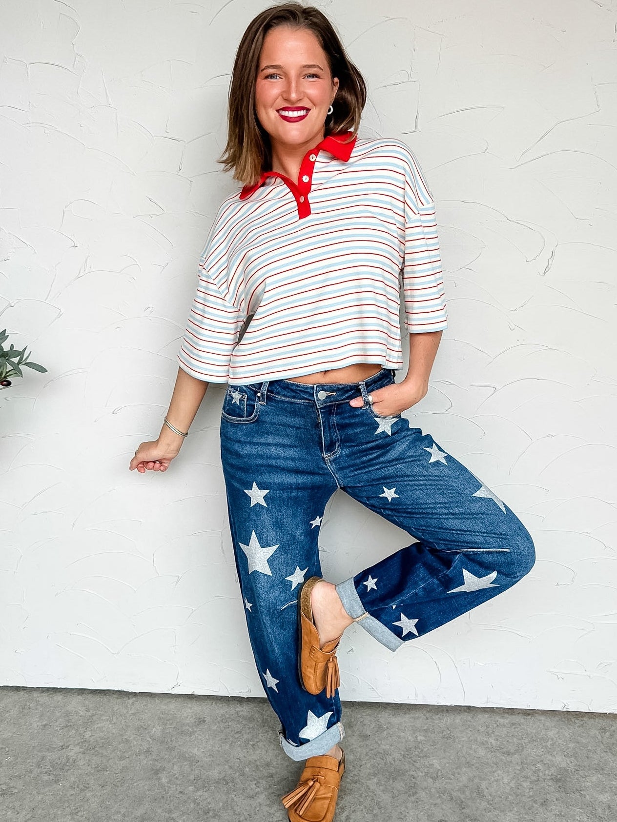 On The Way Cropped Top- Red