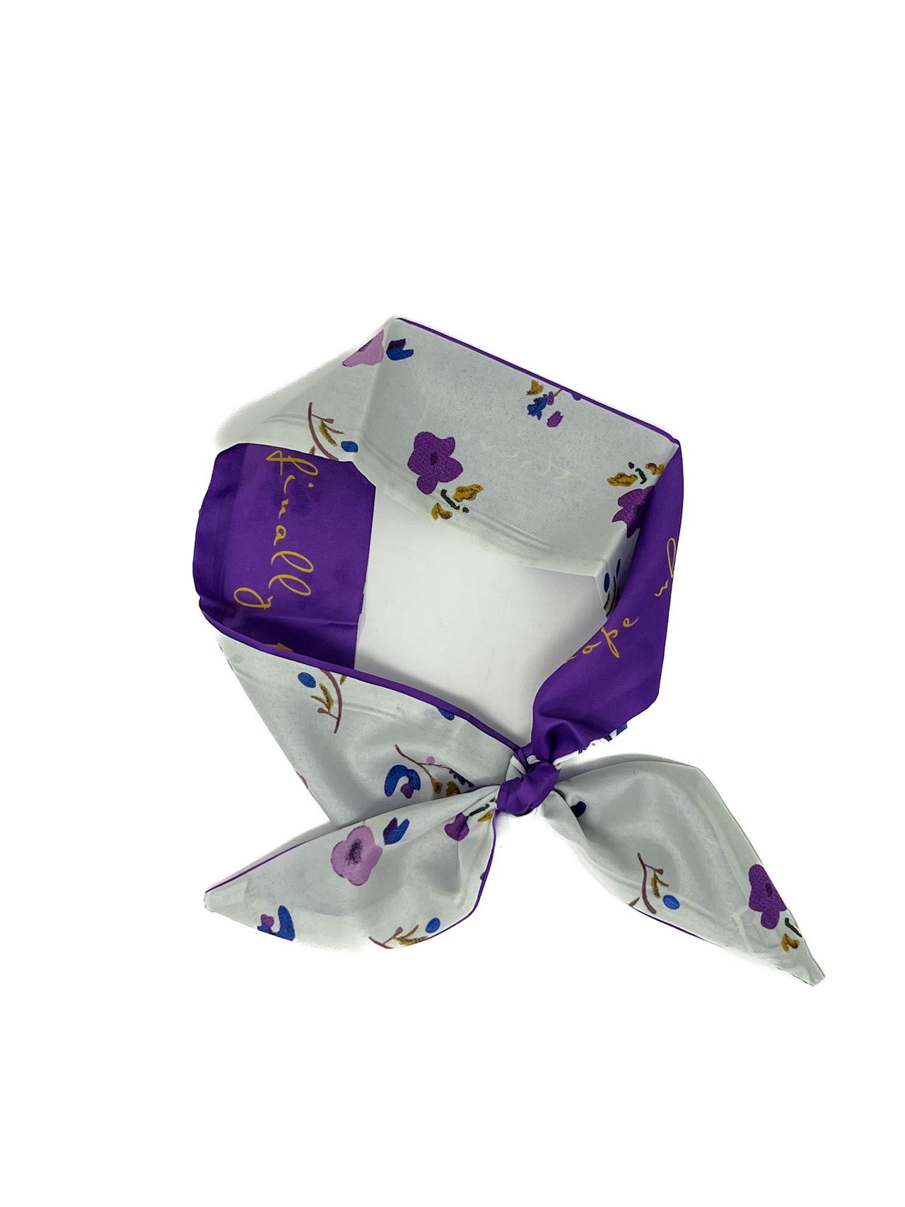 Andy Purple Small Flower Scarf