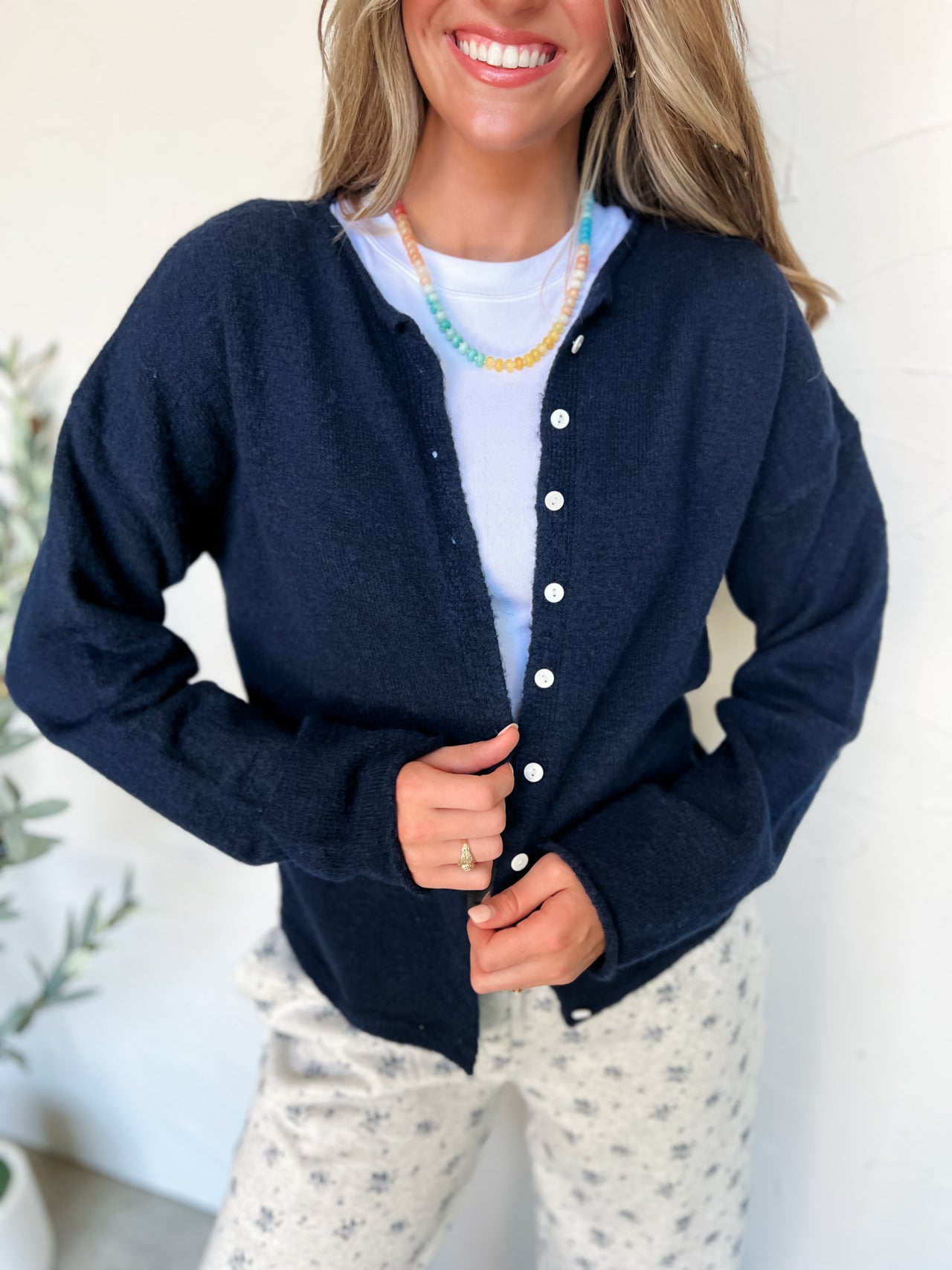 My Kind Of Day Navy Button Down Cardigan