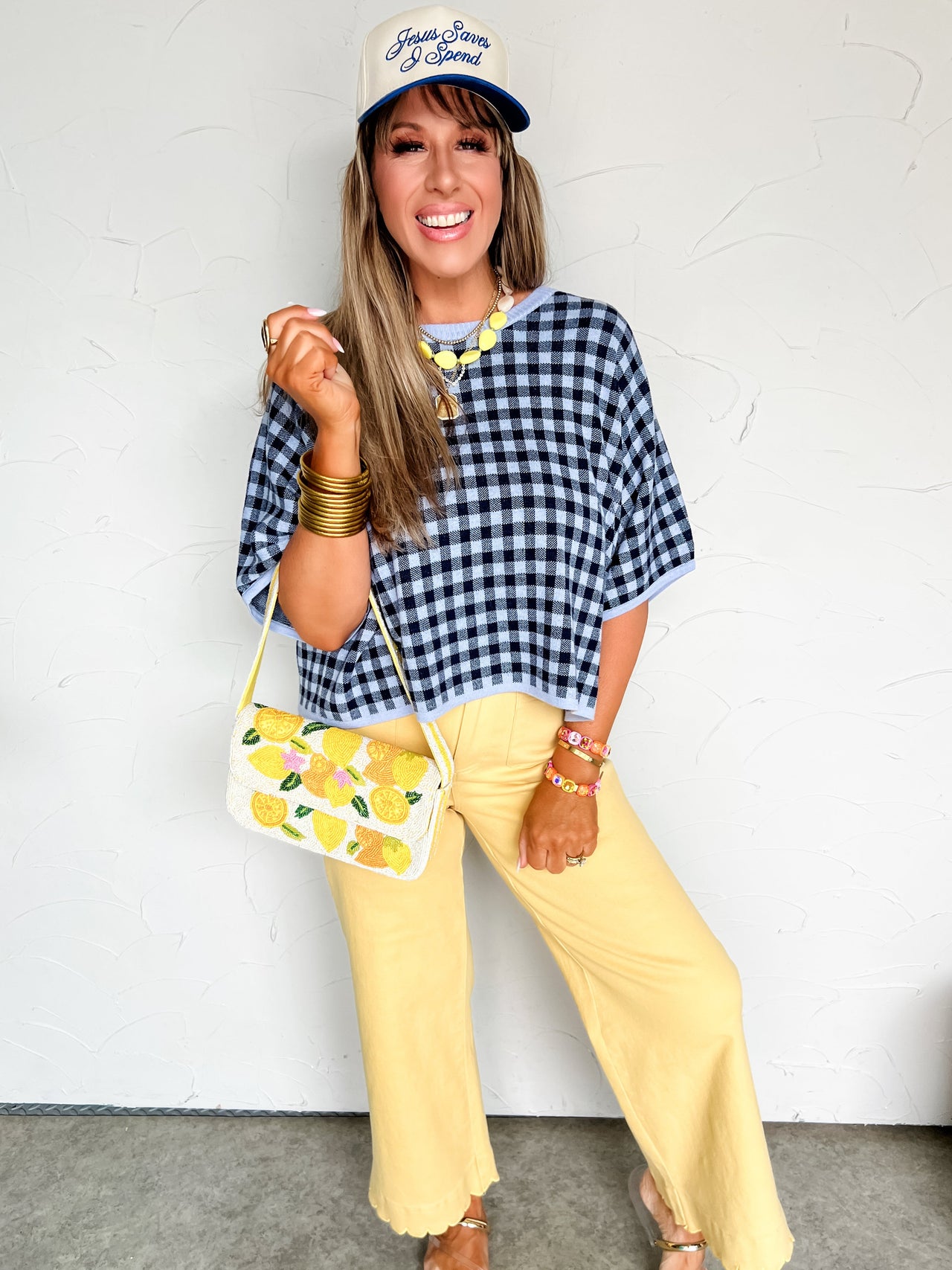 Kiss And Tell Navy Top