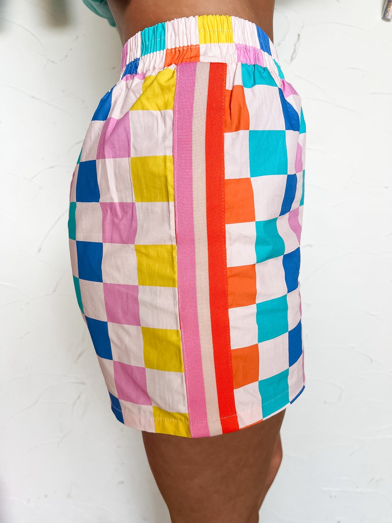 Over The Rainbow Checkered Shorts