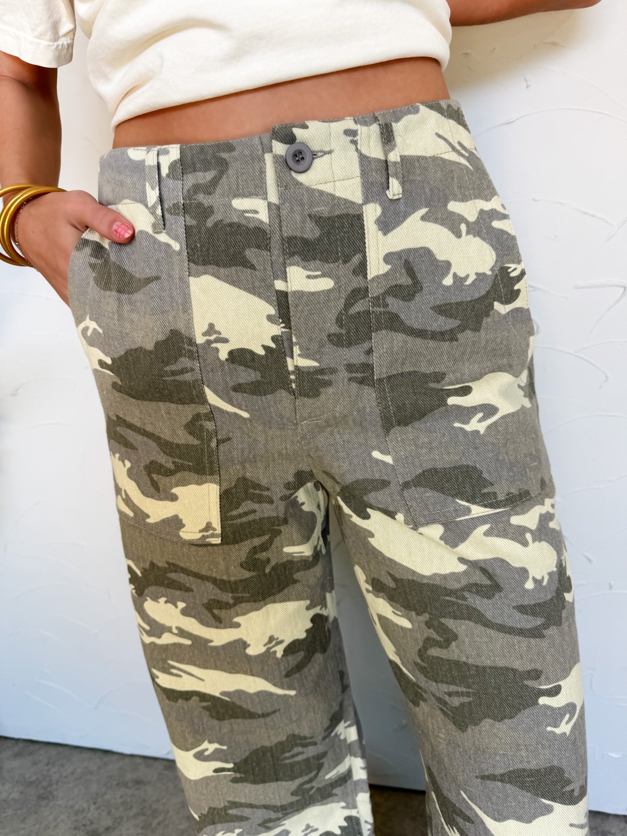 Be My Partner Straight Leg Camo Pants