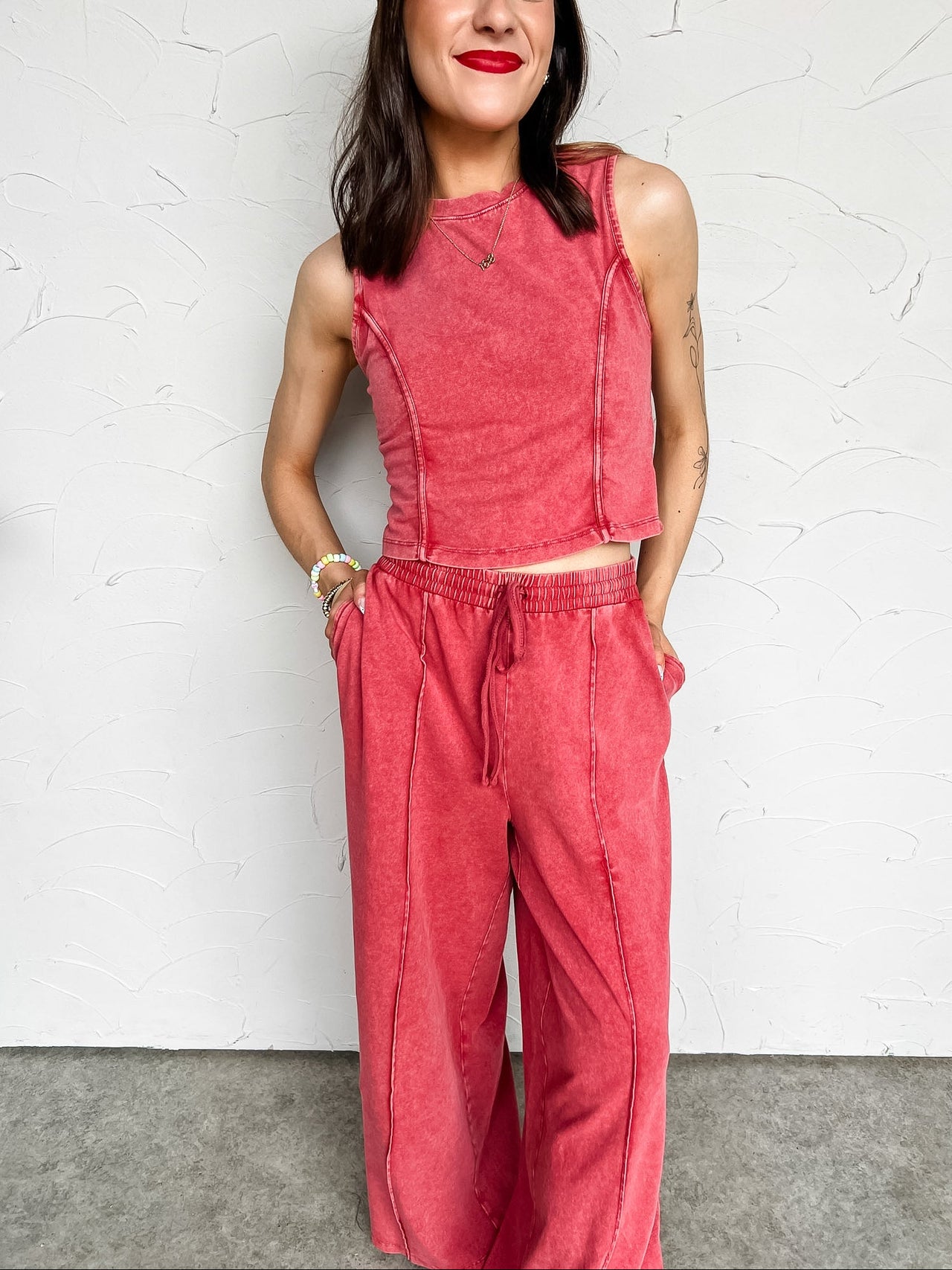 Girls Trip Comfy Set- Dark Red