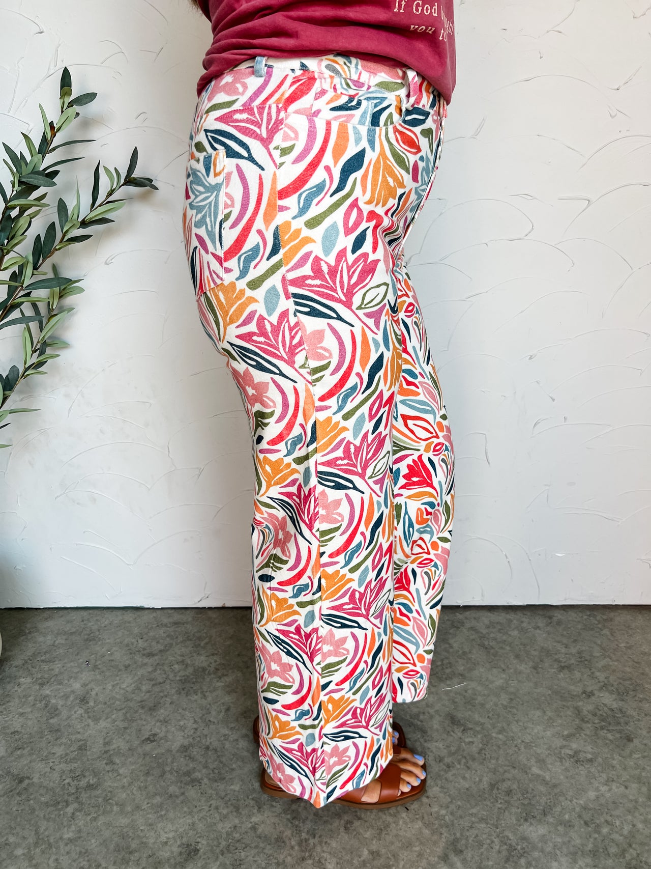 Flower Bed Straight Leg Jeans