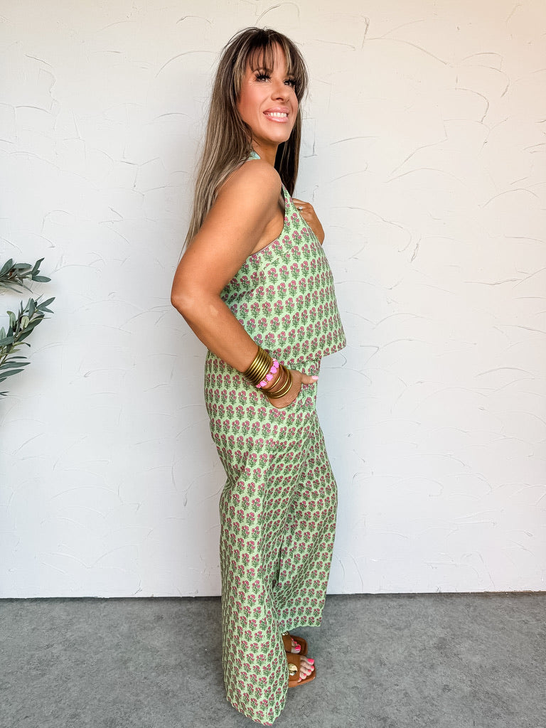 All I Could Want Green Floral Set