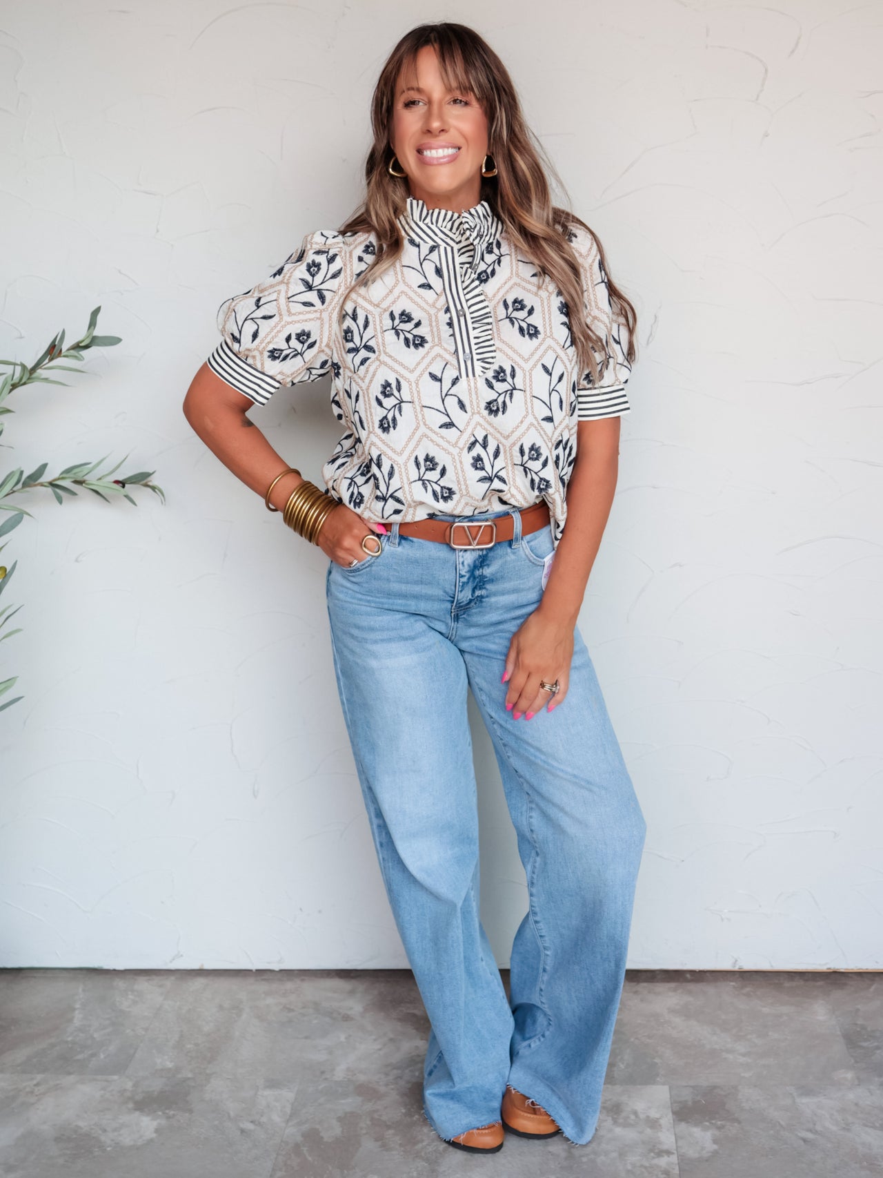 True To Yourself Floral Puff Sleeve Top