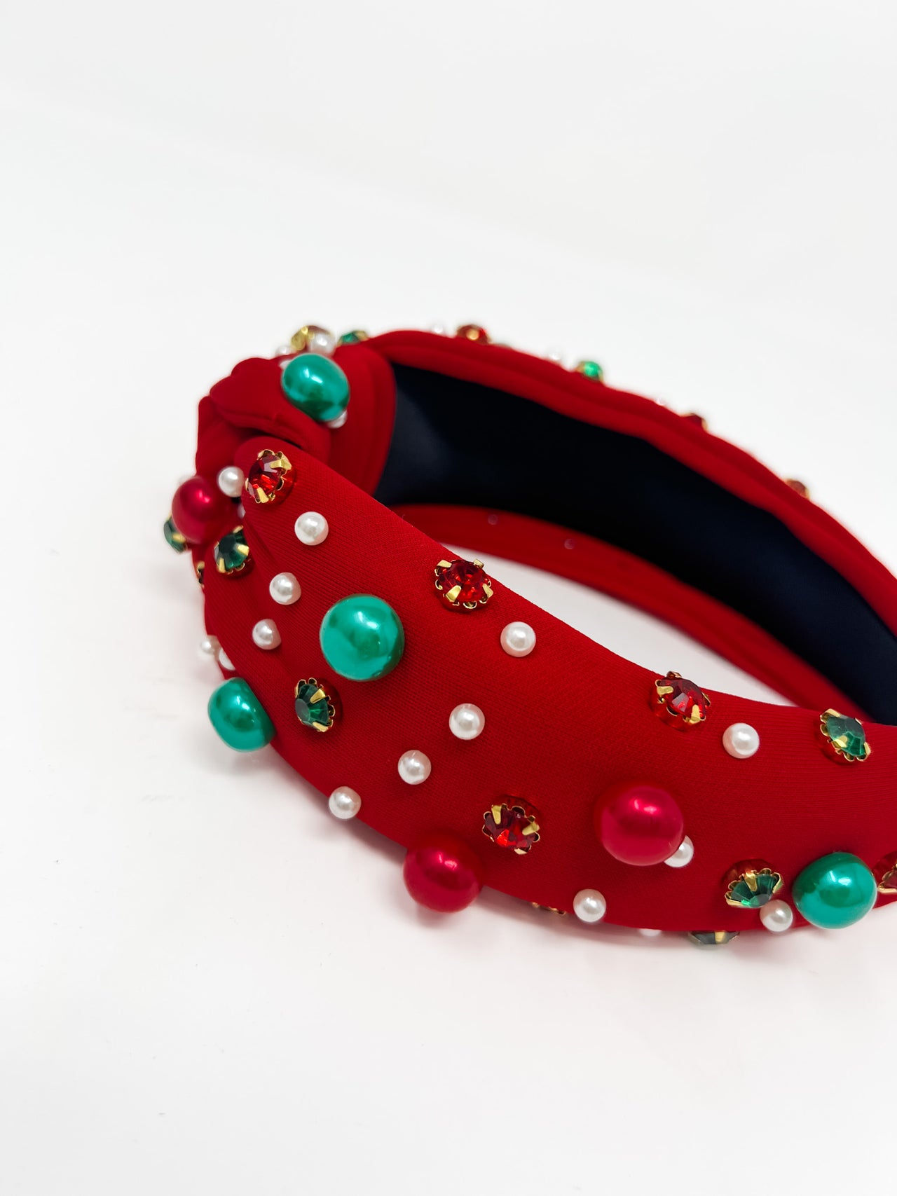 Christmas Jingle Bell Bead Headband- Red