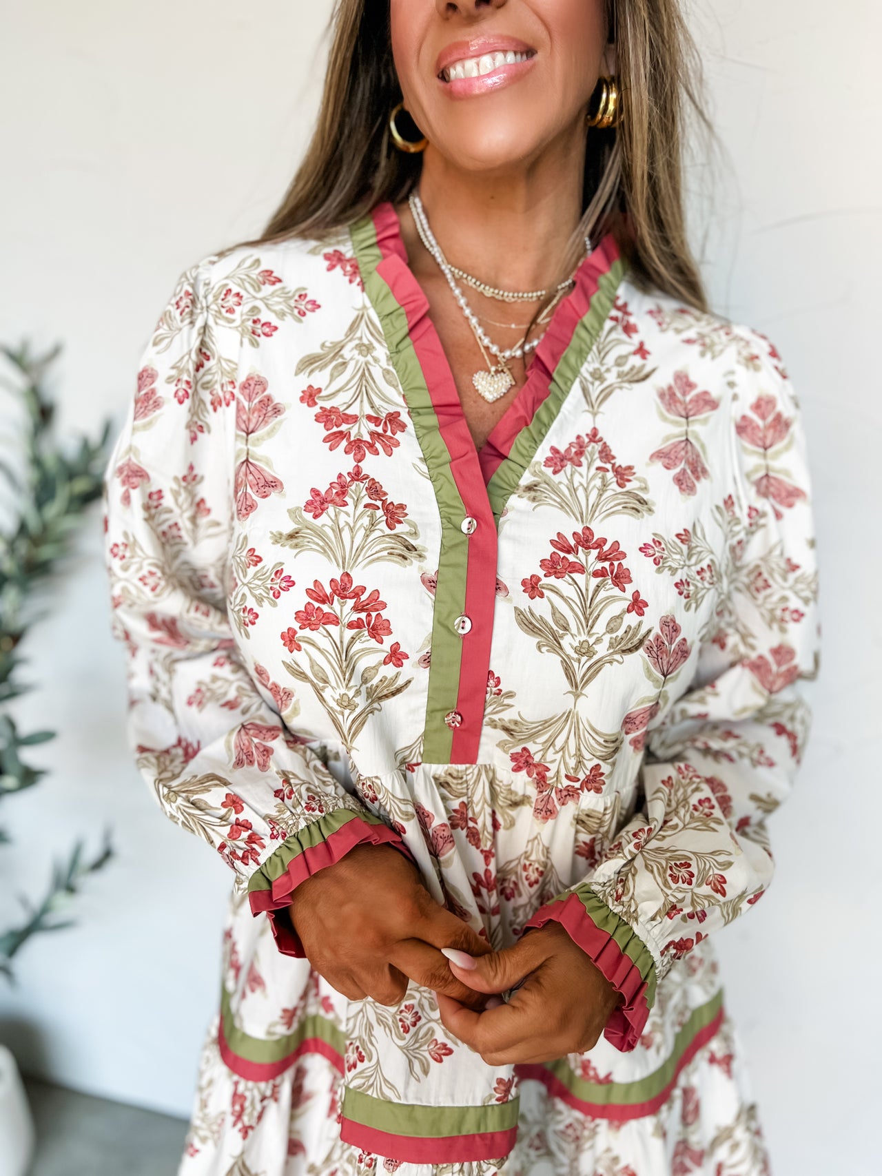 Never Ordinary V Neck Floral Dress