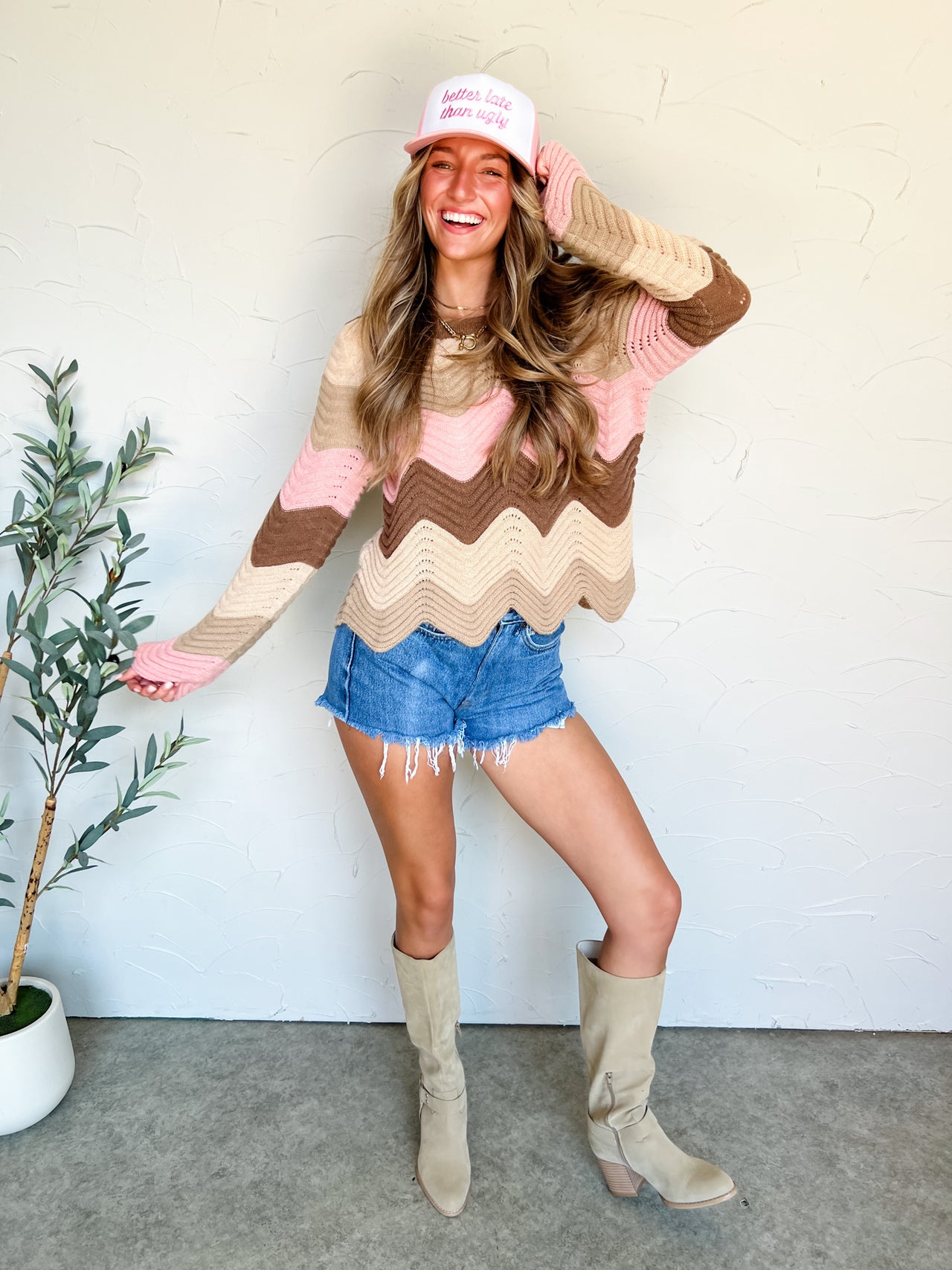 Know It All Color Block Sweater Top