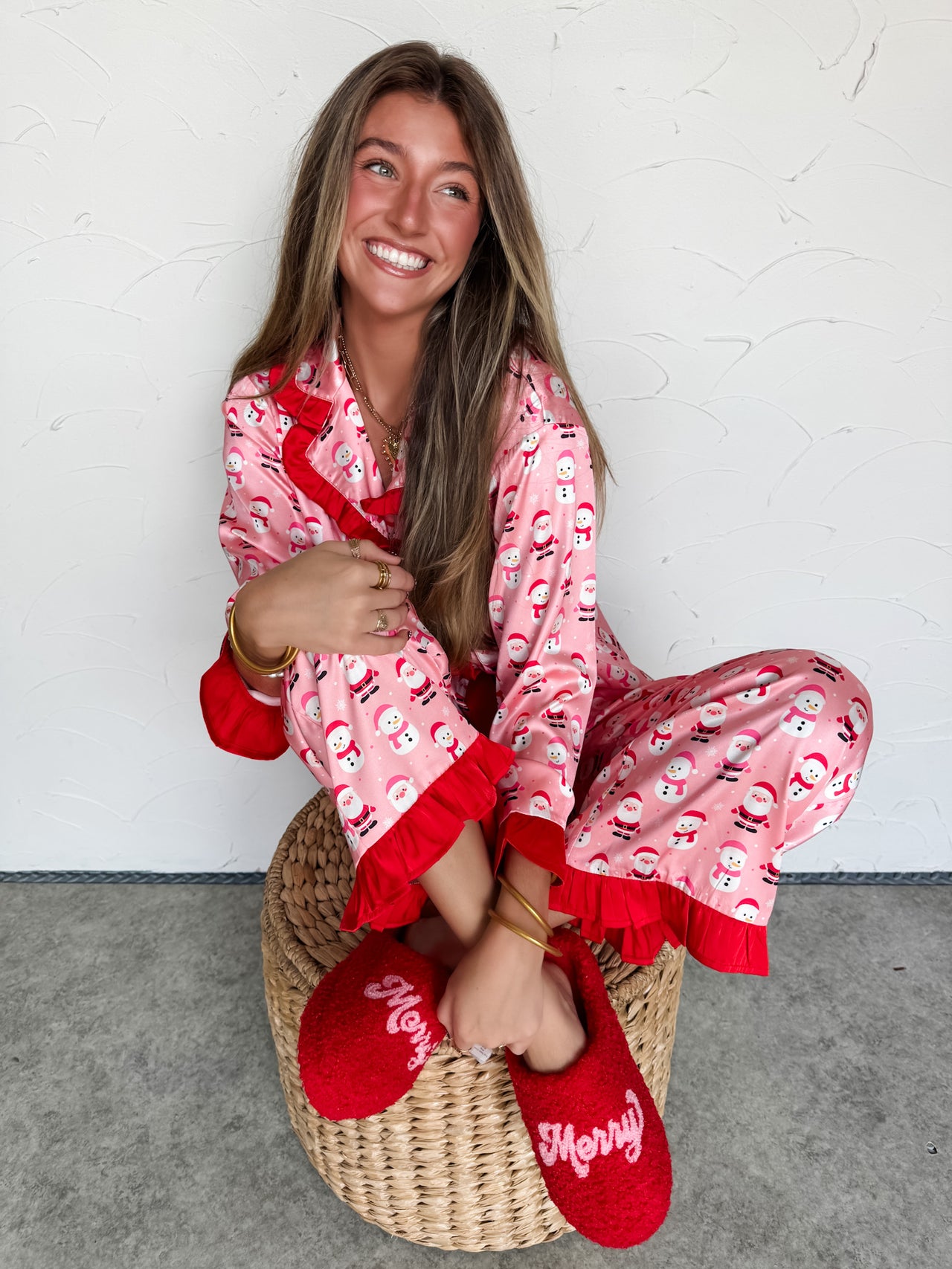 Christmas Santa Ruffle Pajamas