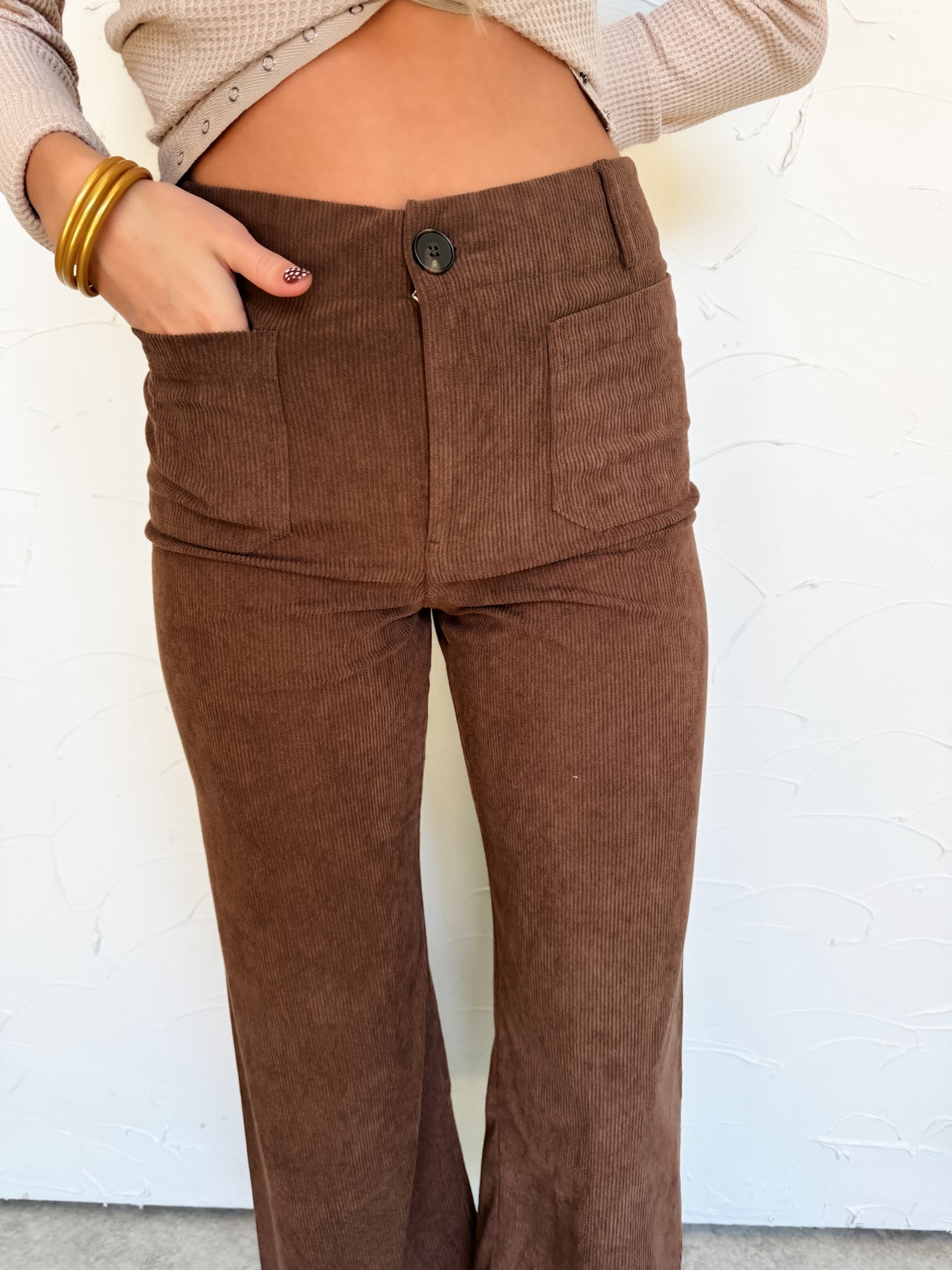 Make Me A Deal Corduroy Pants- Mocha