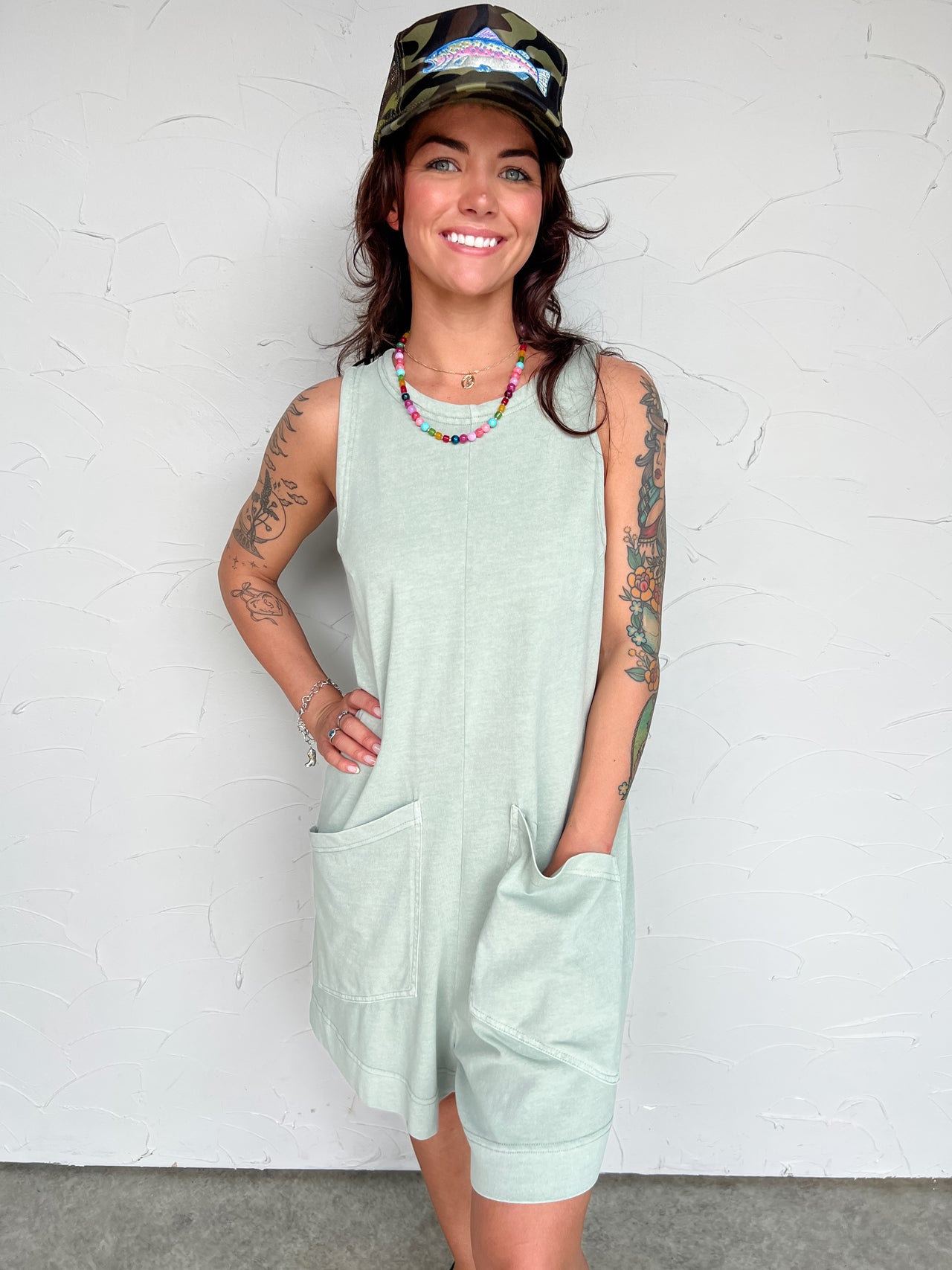 Swing By Here Sleeveless Romper