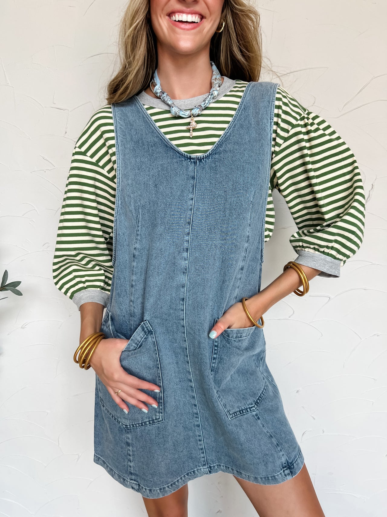 Feeling Fresh Denim Buckle Dress