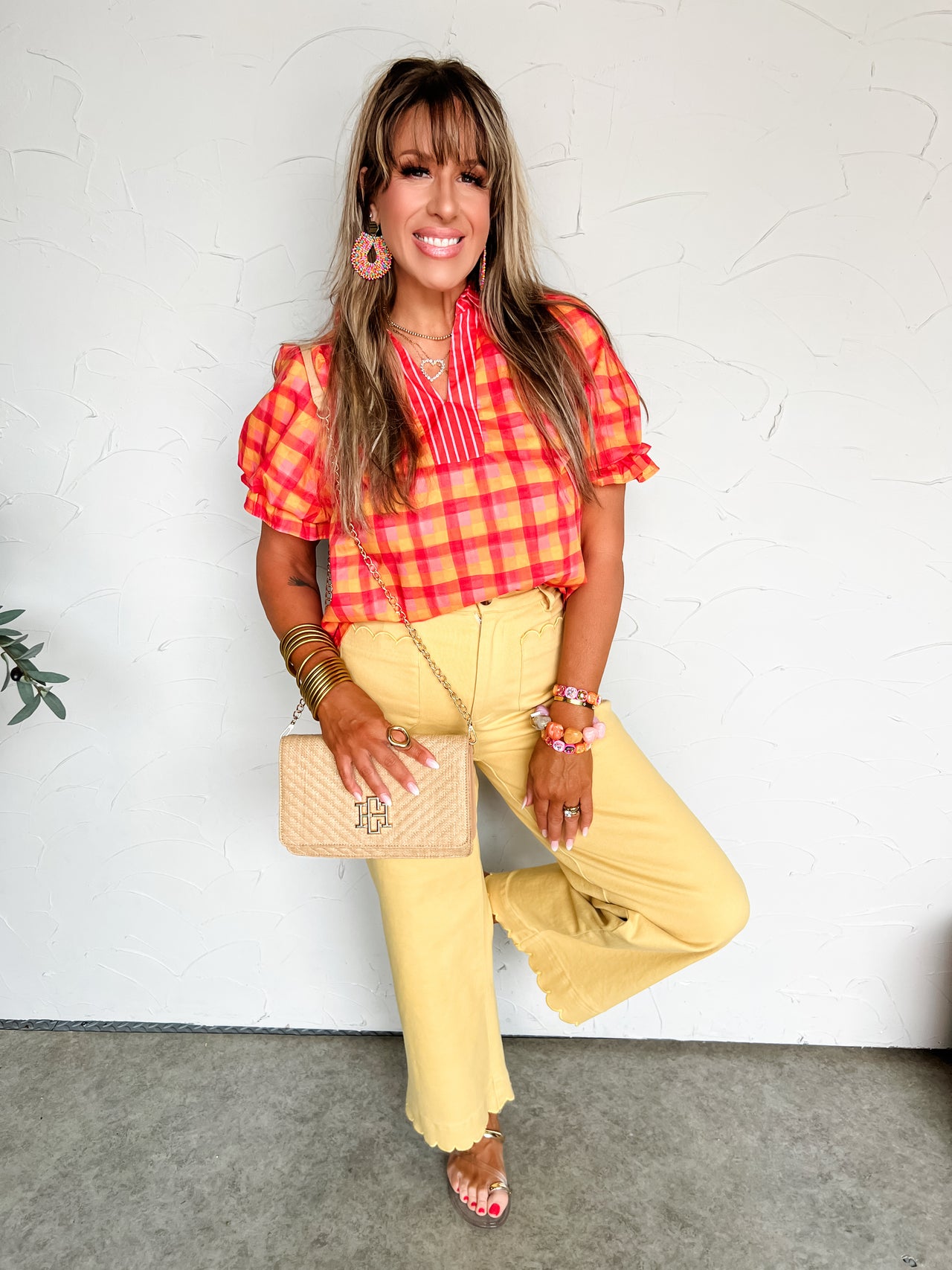 Everywhere Together Printed Puff Sleeve Top