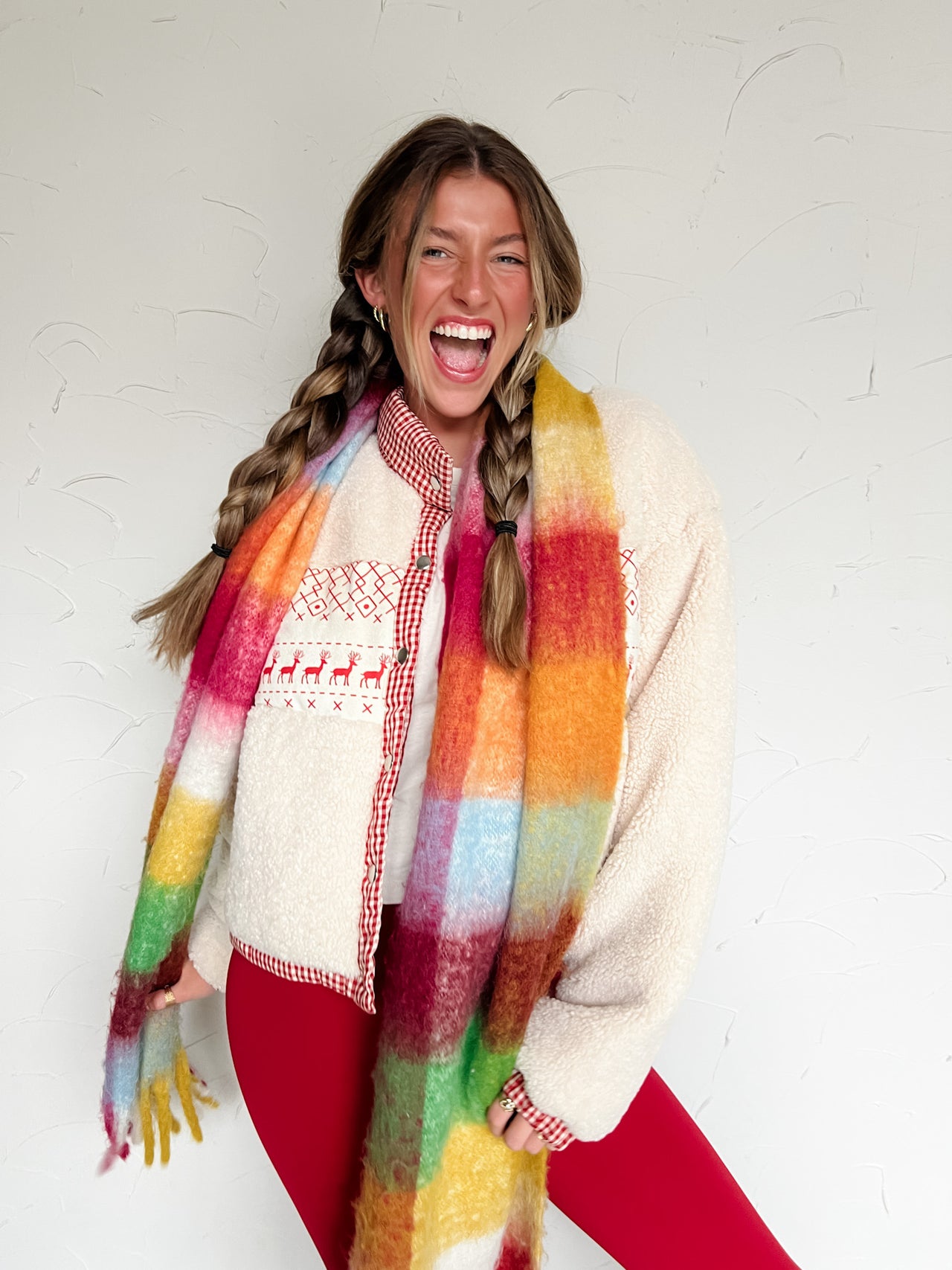 Go Around The Christmas Carousel Sherpa Jacket