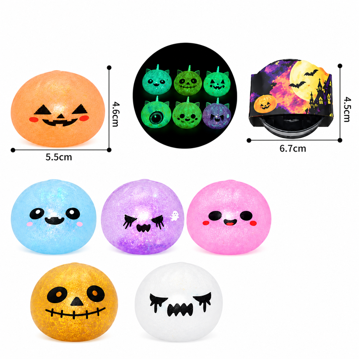 Mini Halloween Dumpling Squishy- Glow in the Dark