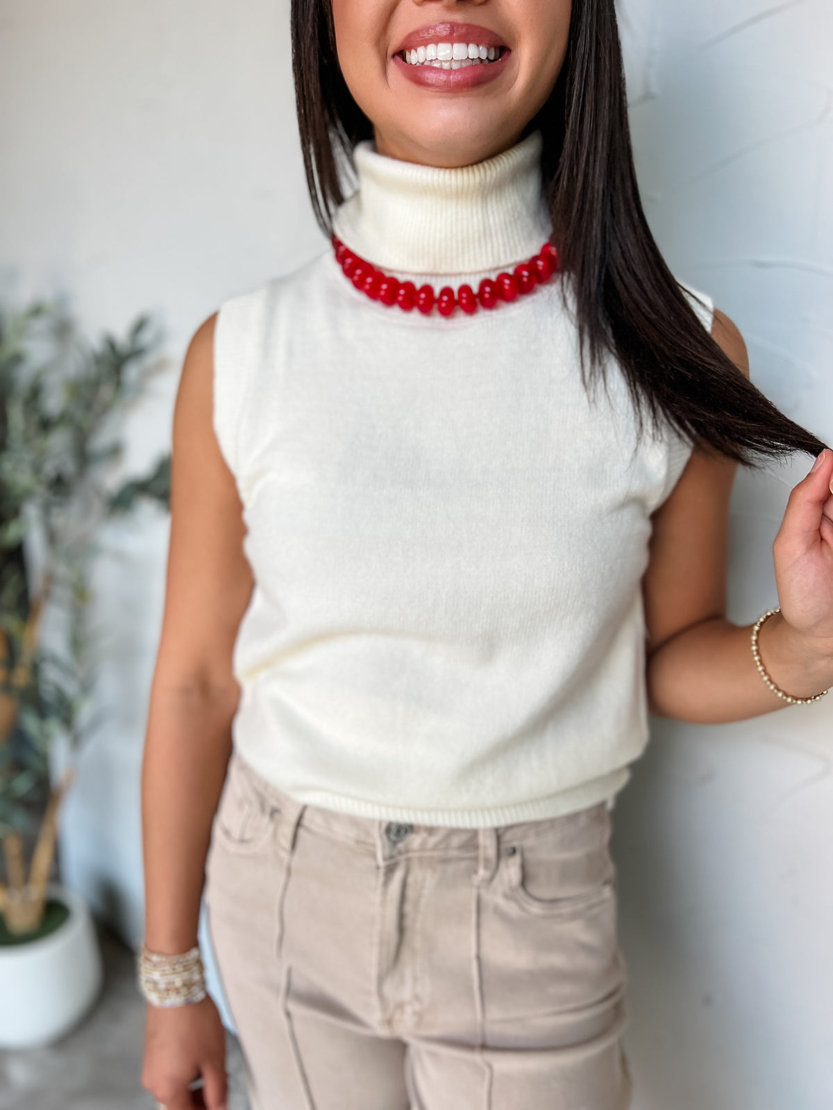 Every Breath You Take Mock Neck Knit Top