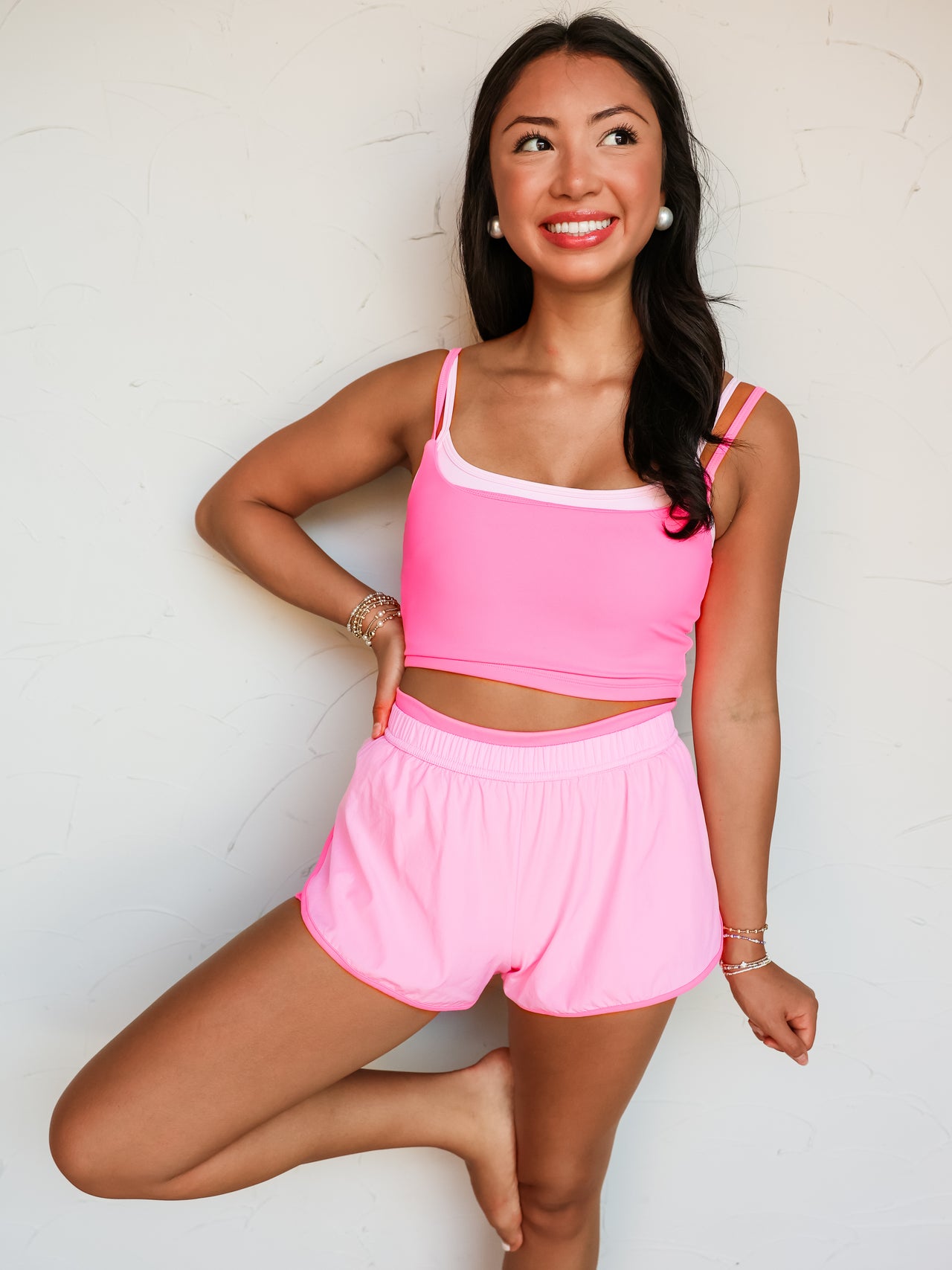 Call Me Maybe Layered Tank Top- Hot Pink