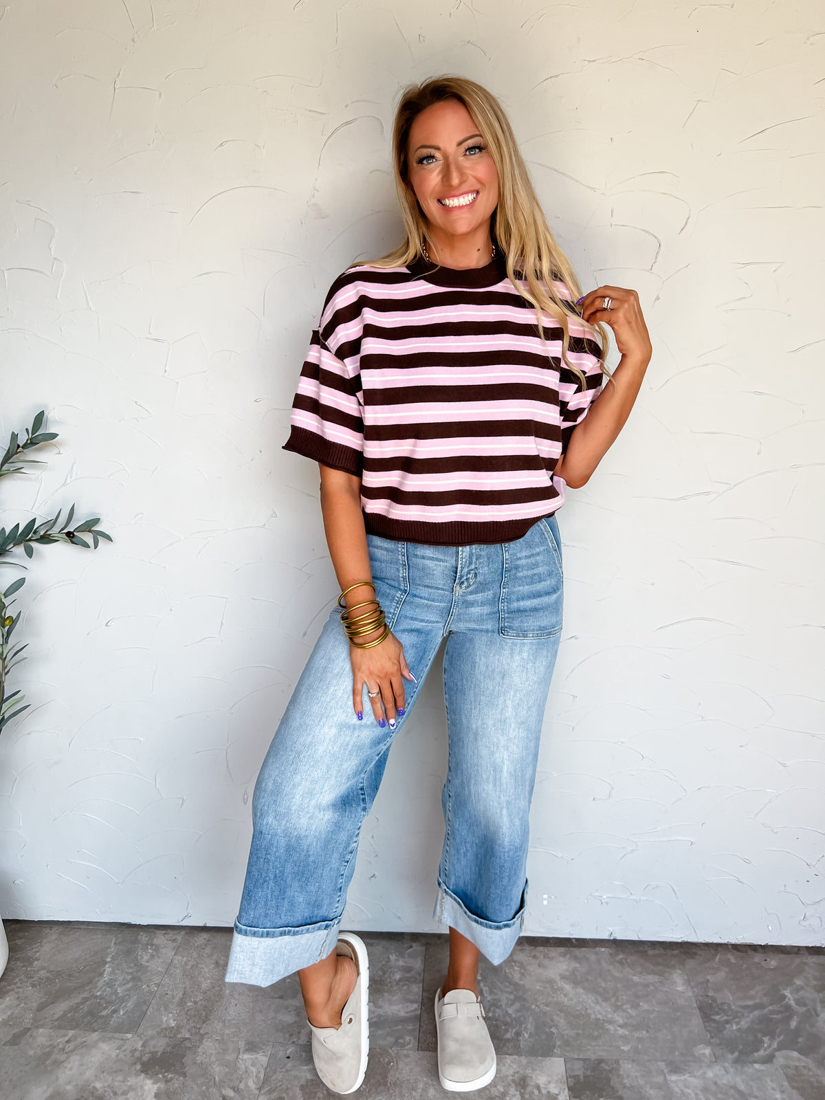 Do It Right Striped Top