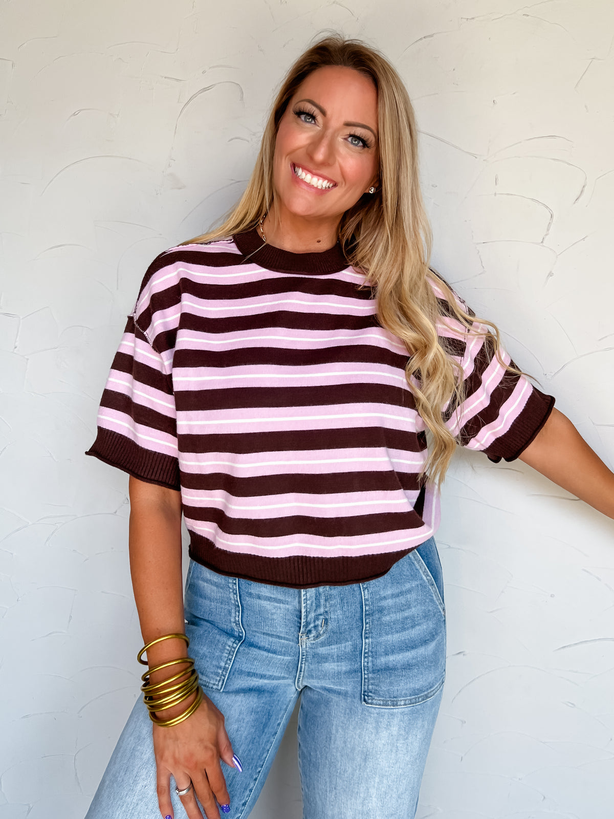 Do It Right Striped Top