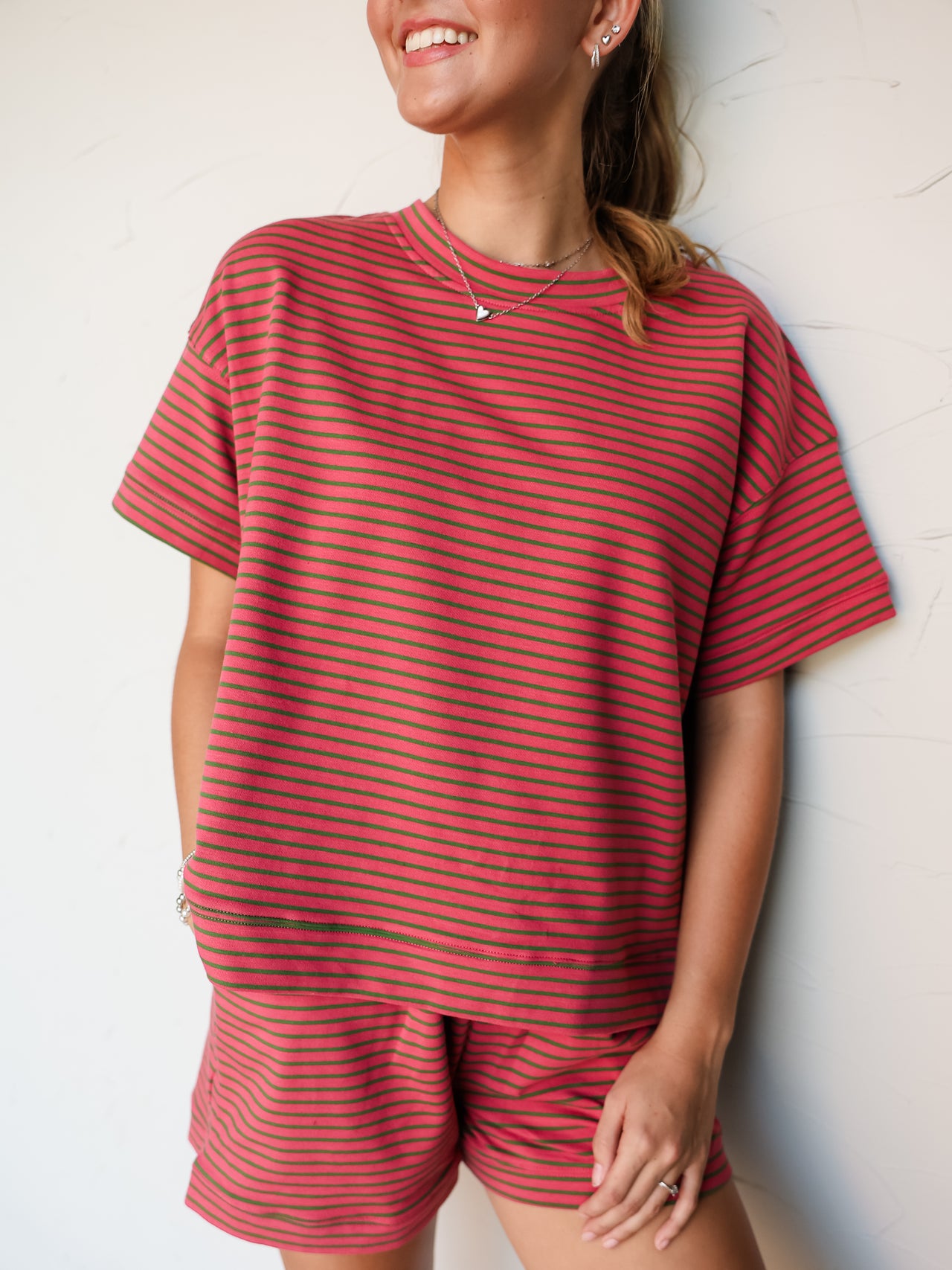 We Belong Together Striped Set- Dusty Pink Multi