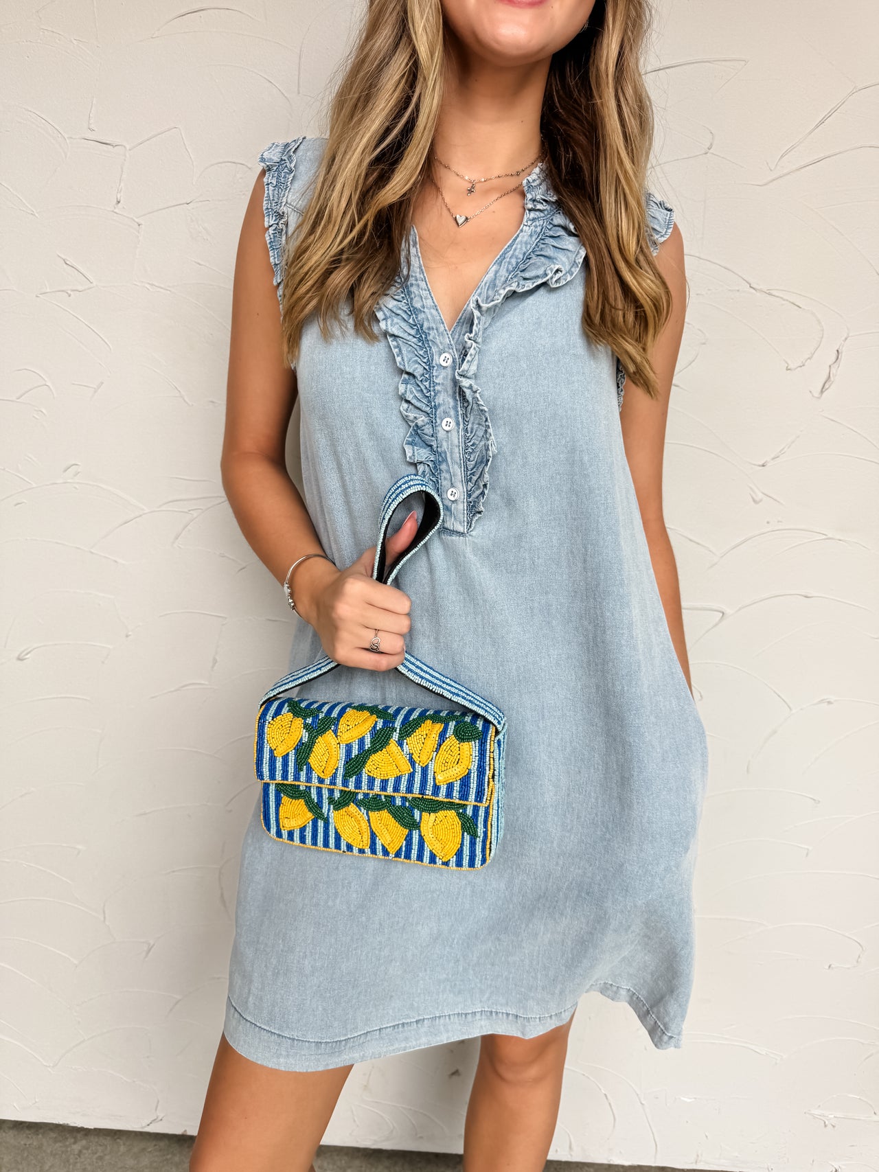 Promises Of Tomorrow Ruffled V Neck Dress