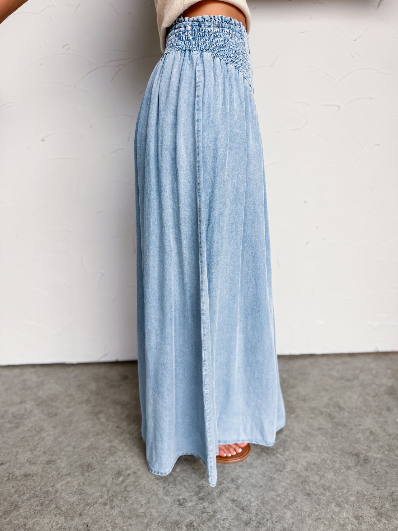 Sunday Stroll Denim Maxi Skirt