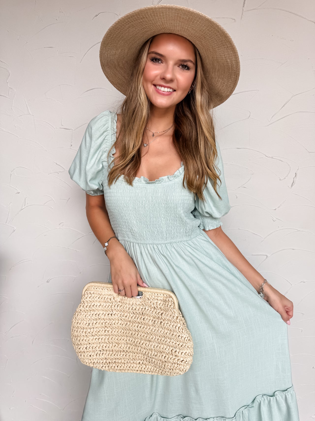 Every Woman's Dream Smocked Puff Midi Dress