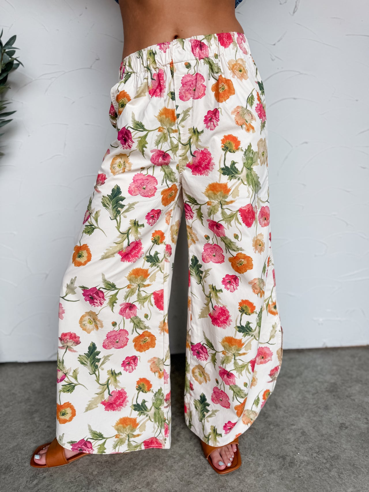 Pocket Of Daisies Denim Relaxed Fit Pants