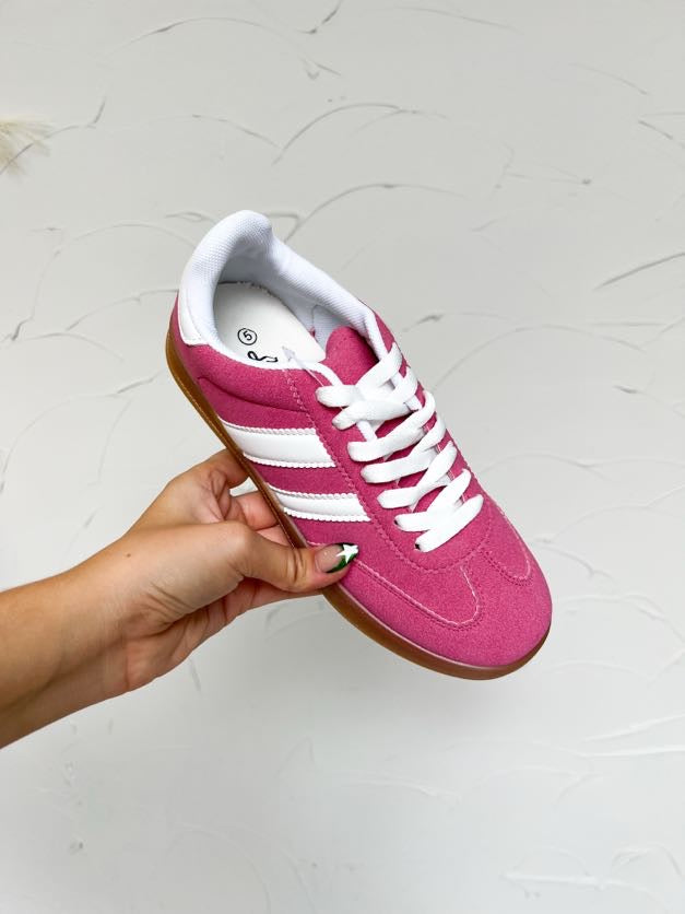 Deer Sneakers- Fuchsia/White