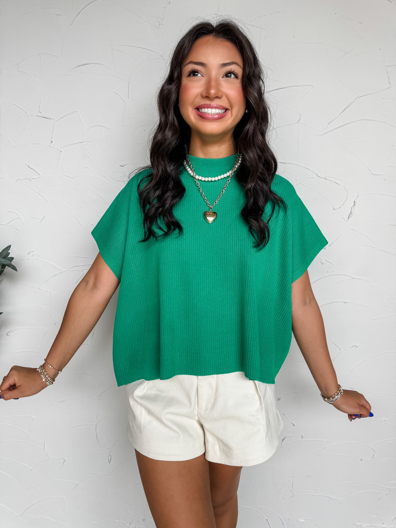 Stay Cute And Comfy Mock Neck Sweater - Kelly Green