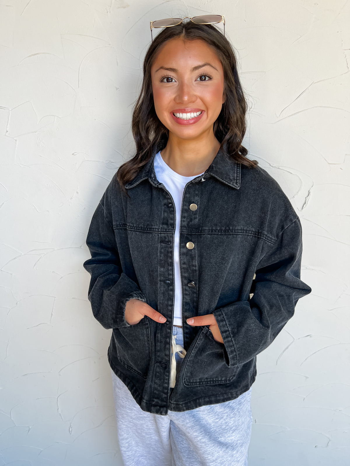 Always A Good Choice Button Down Shirt Jacket