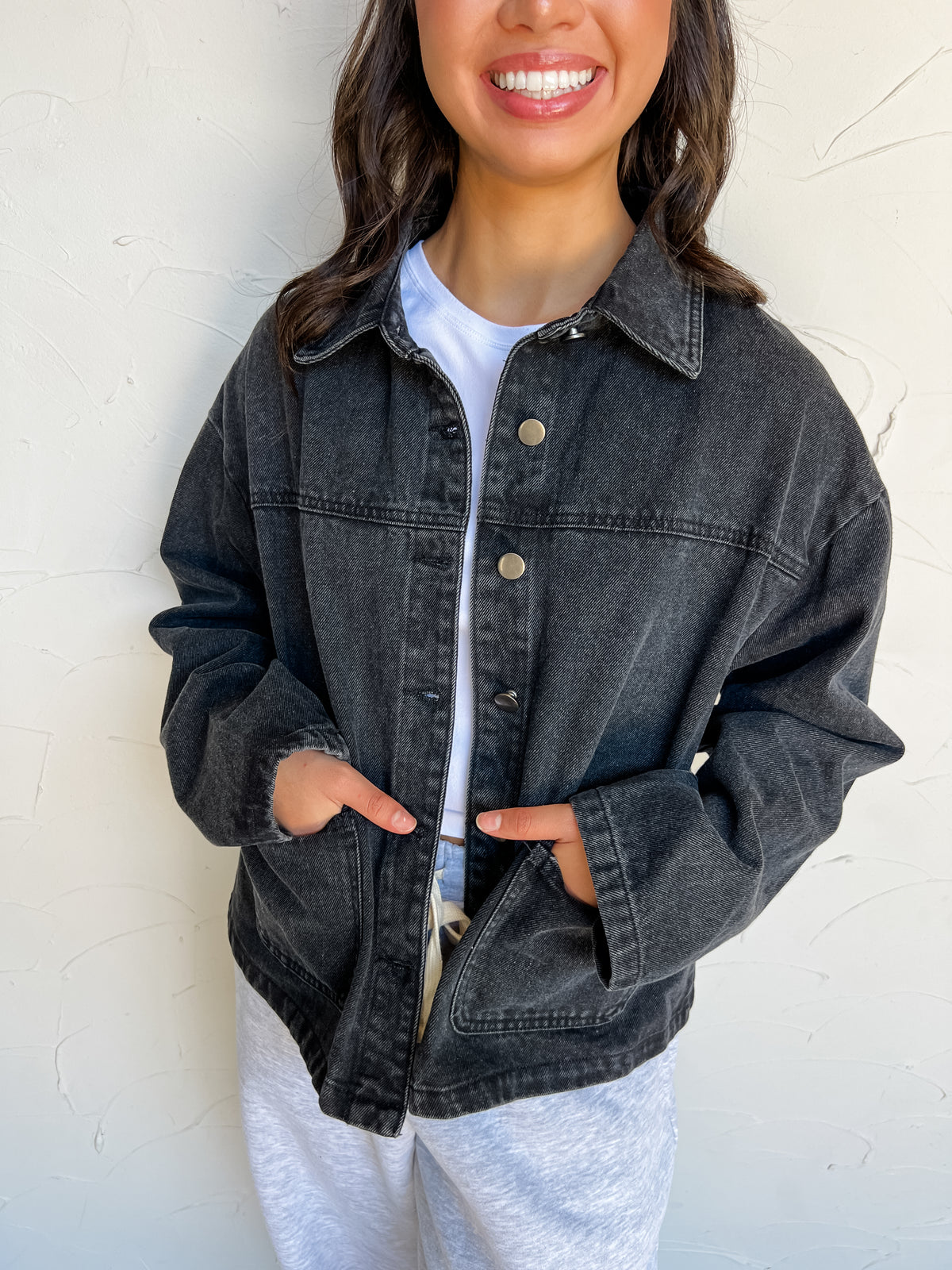 Always A Good Choice Button Down Shirt Jacket