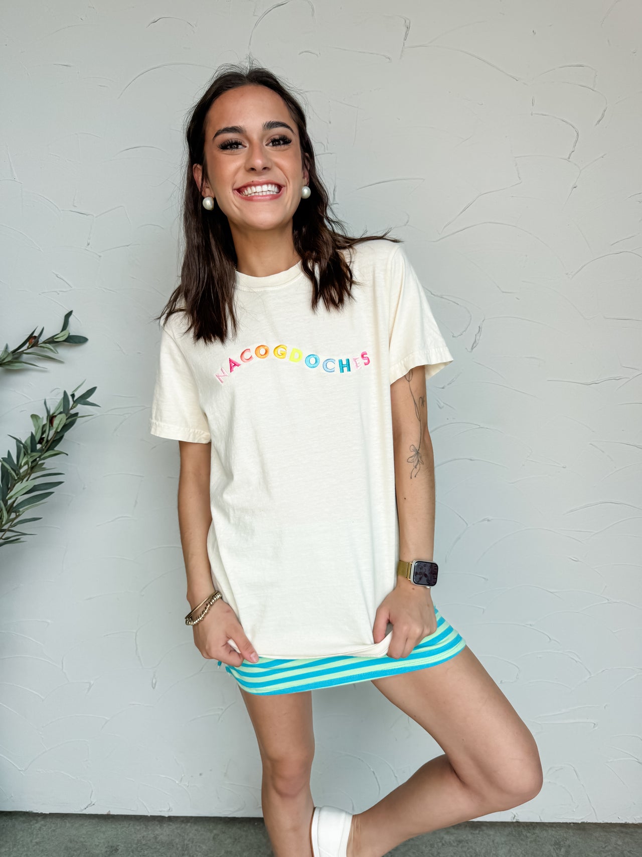 Rainbow Embroidered Nacogdoches