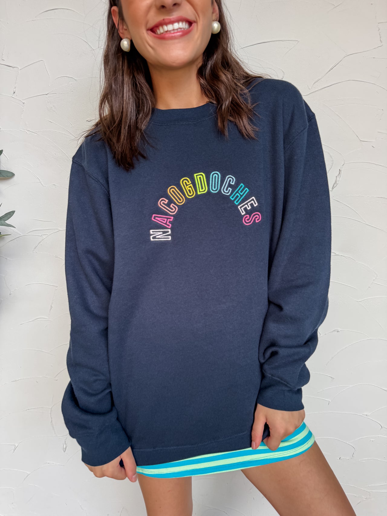 Rainbow Arch Nacogdoches Embroidered Sweatshirt