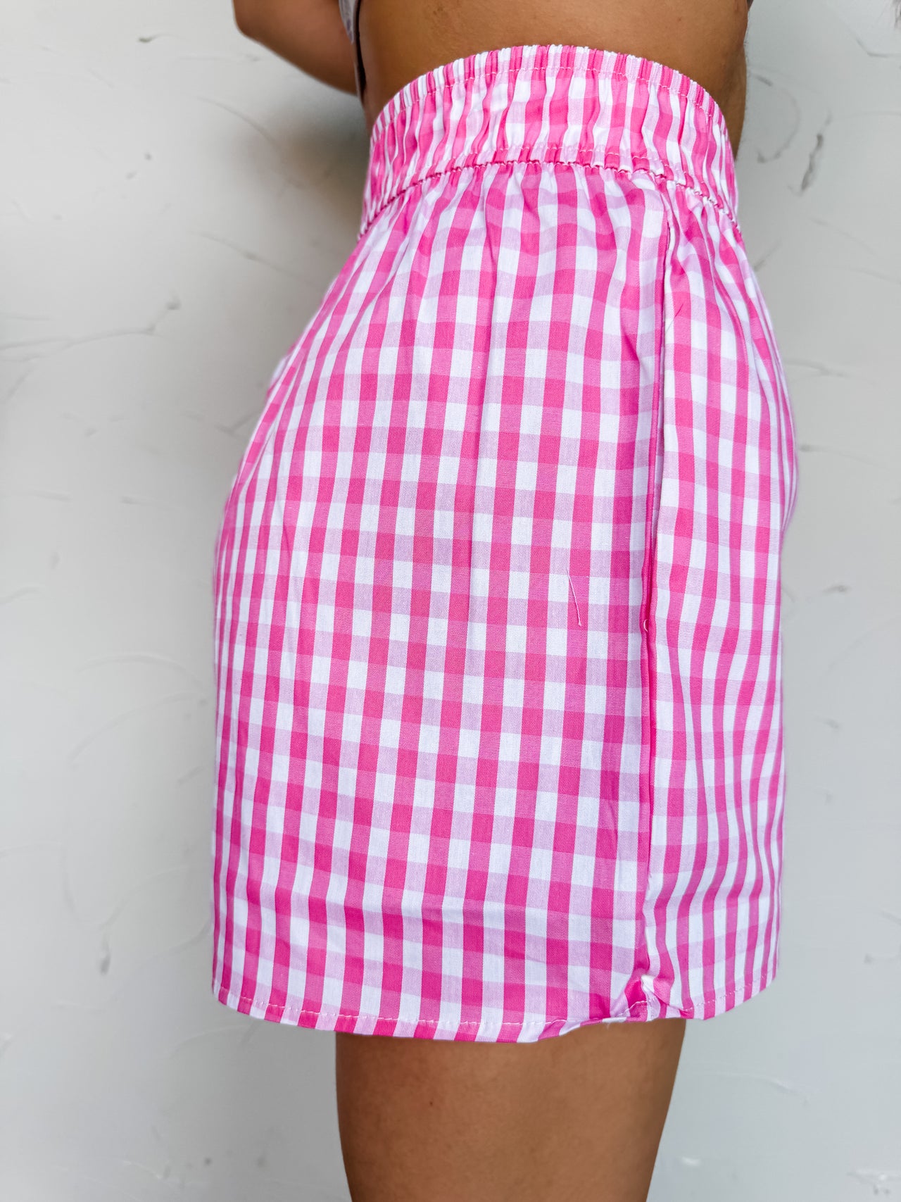 Lulu Mac Boxer Shorts- Pink Gingham