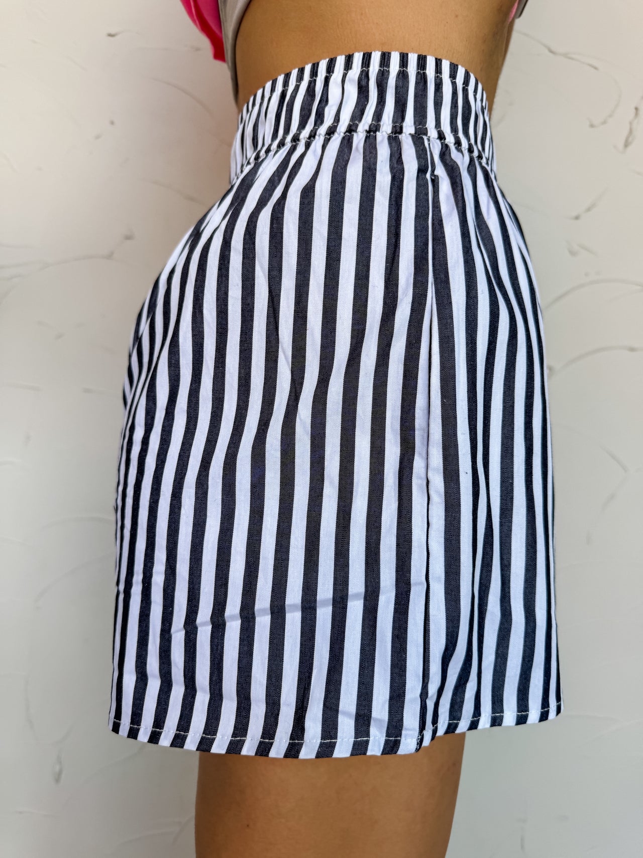 Lulu Mac Boxer Shorts- Black Stripe