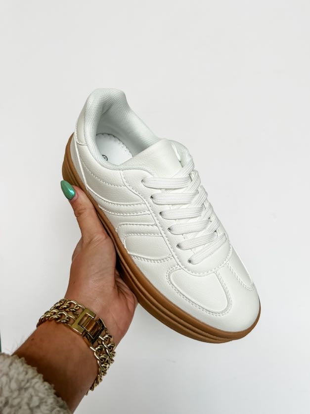 Gaze Sneakers- White PU