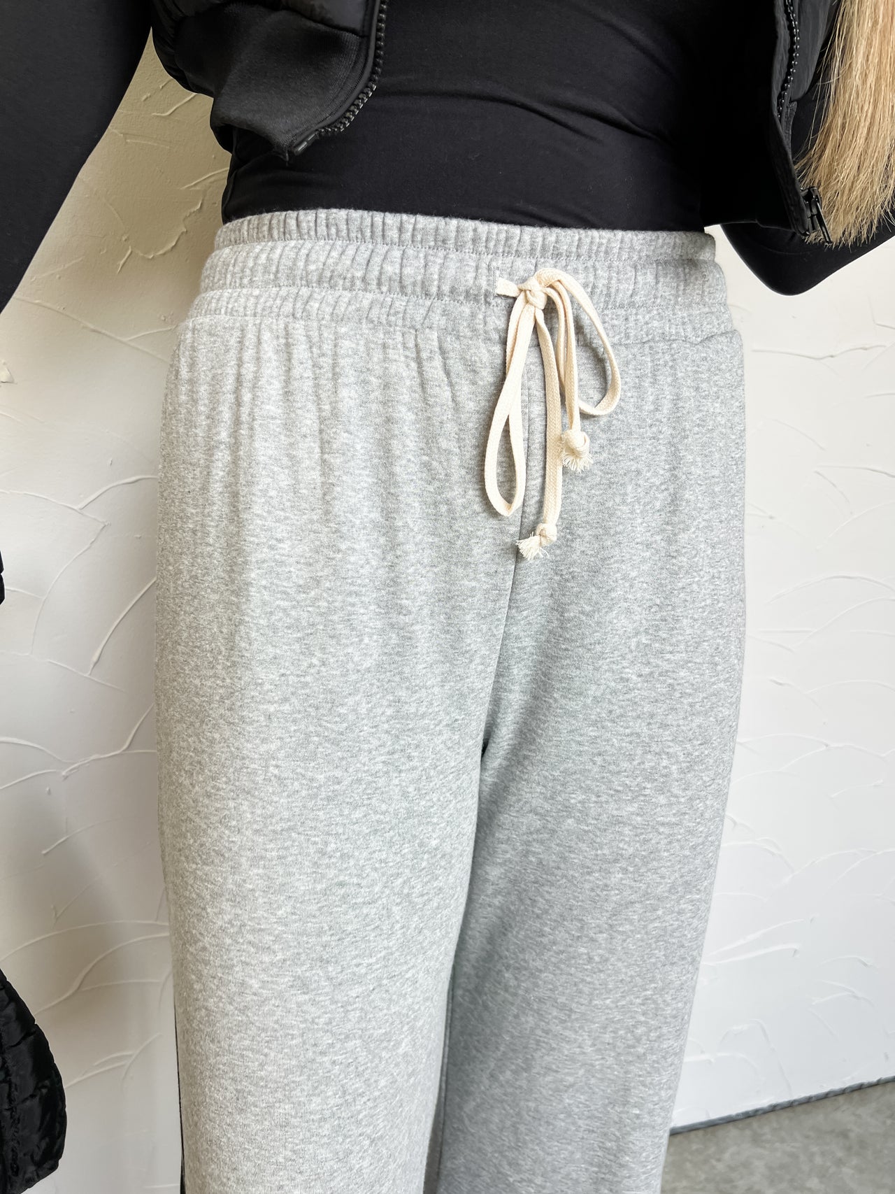 Details In My Life Stripe Sweatpants- Grey