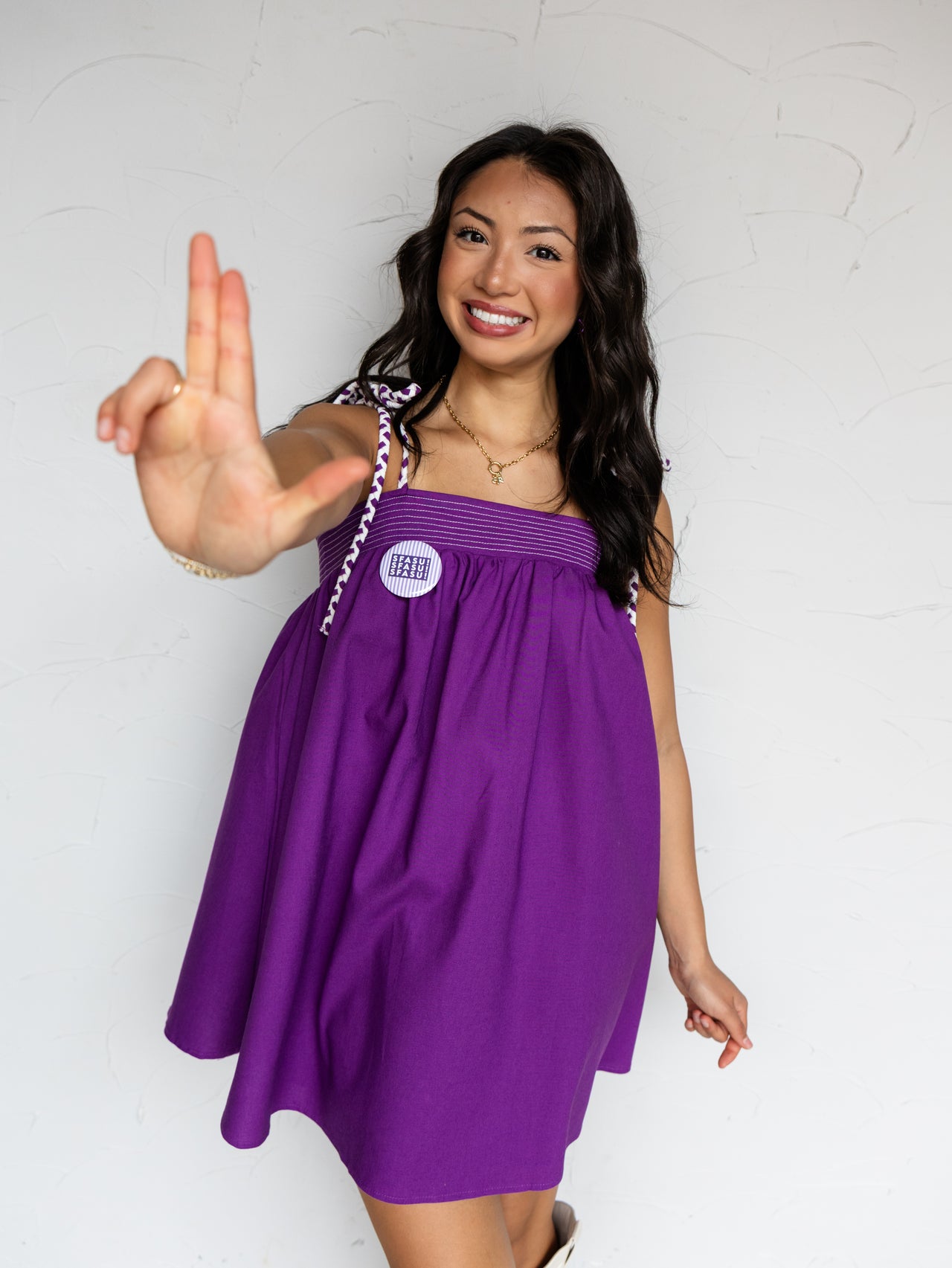 Heart Of A Champion Cord Strap Mini Dress