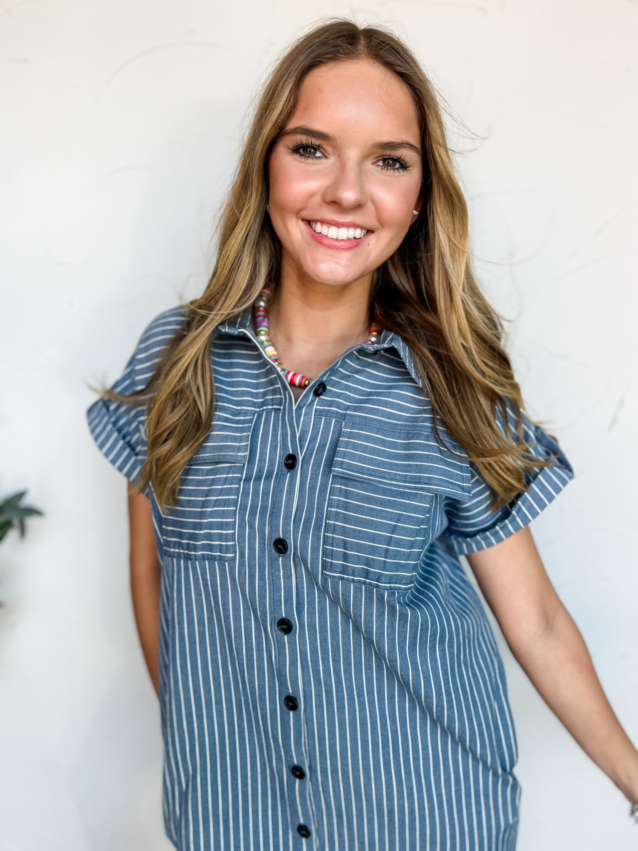 Wish You Well Button Down Mini Dress