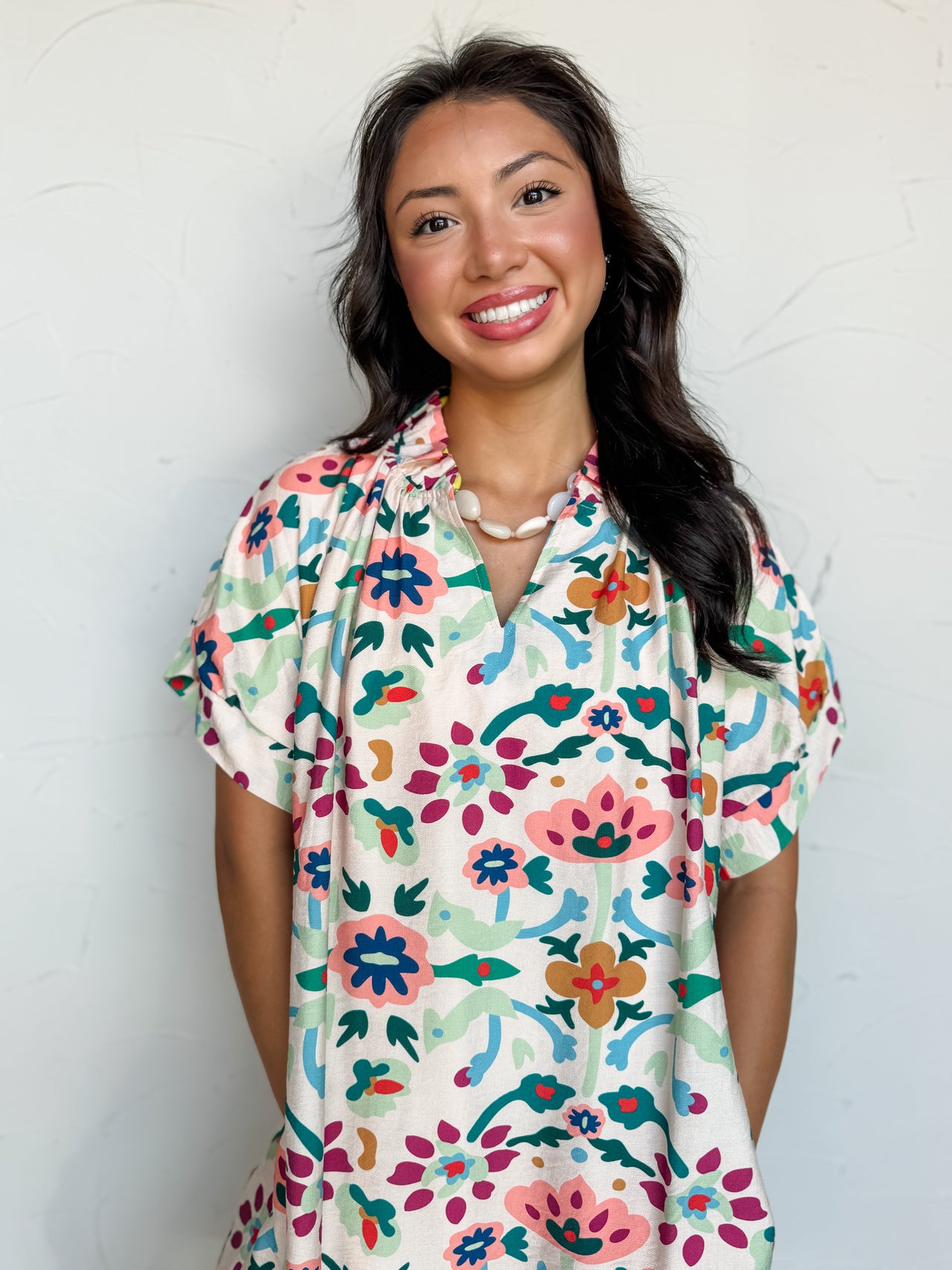 Be Your Own Abstract Floral Shift Dress