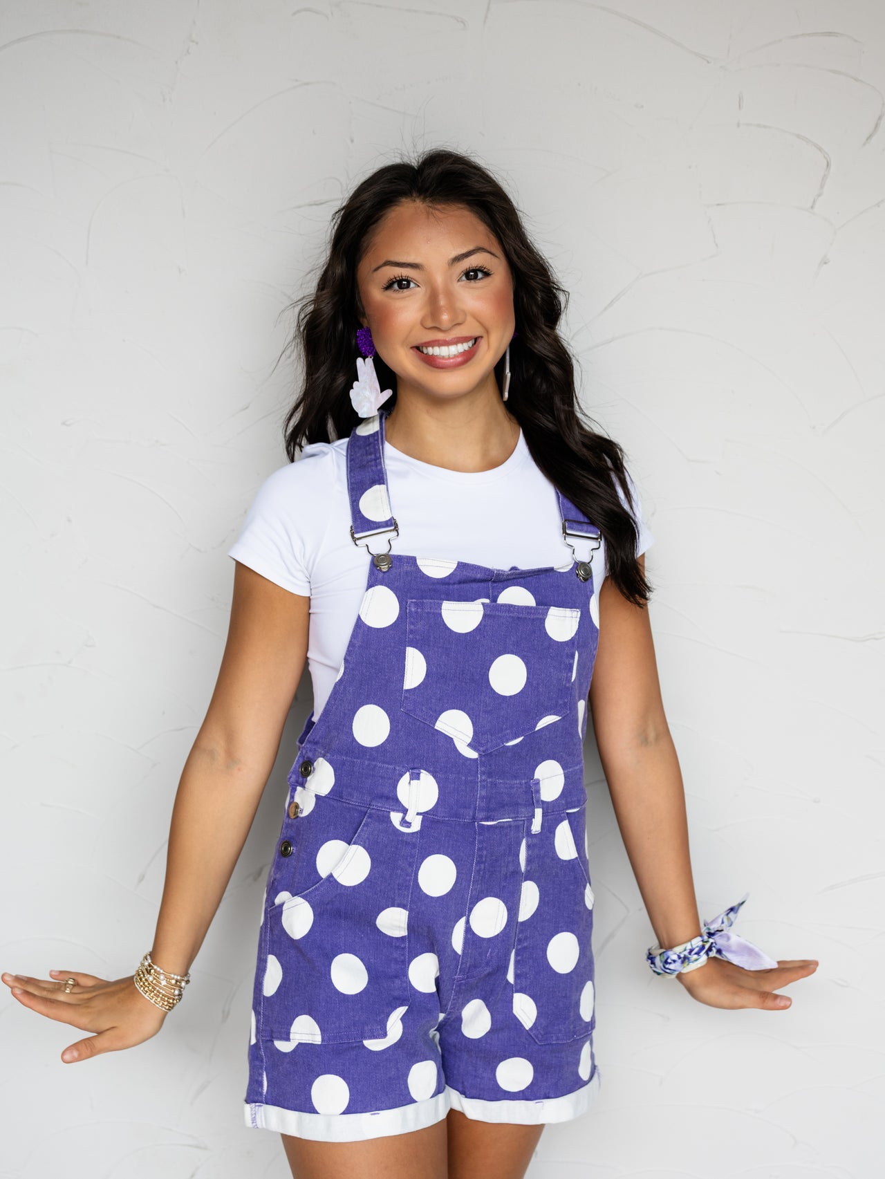 Here For The Win Polka Dot Overalls
