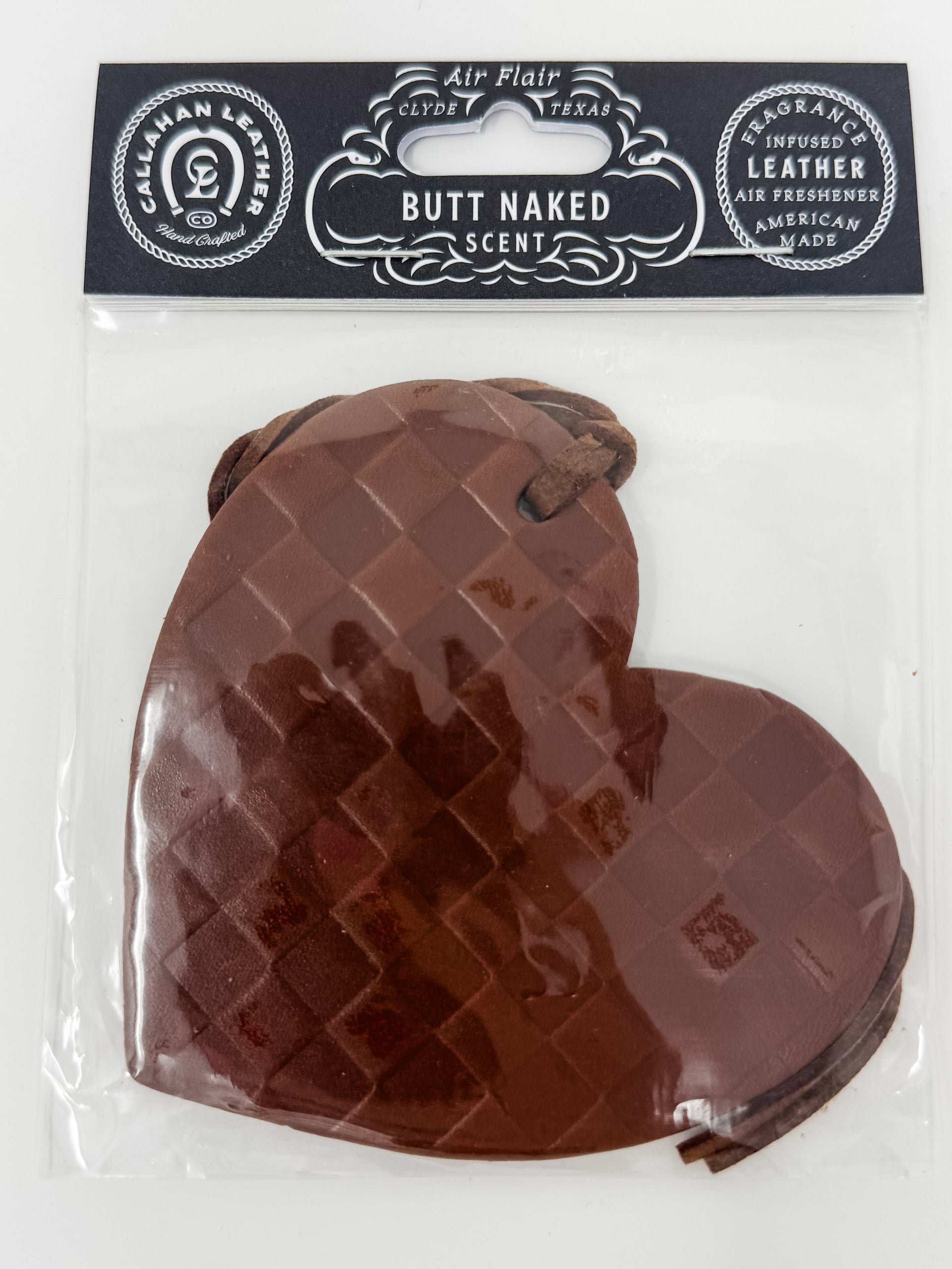 Heart shaped car freshie butt naked scent 