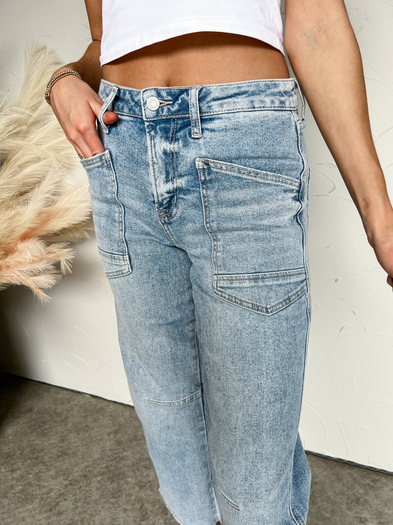 Dream State Super High Rise Barrel Jeans