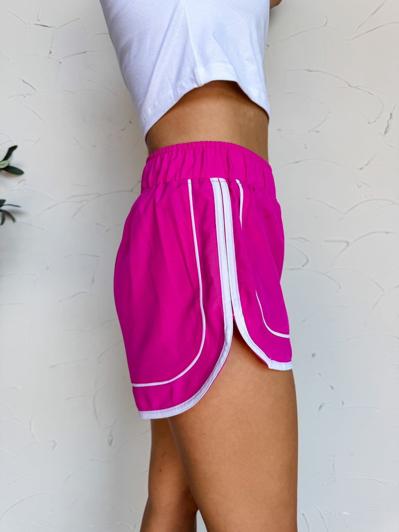 Matter Of Fact Dolphin Shorts- Lt Magenta