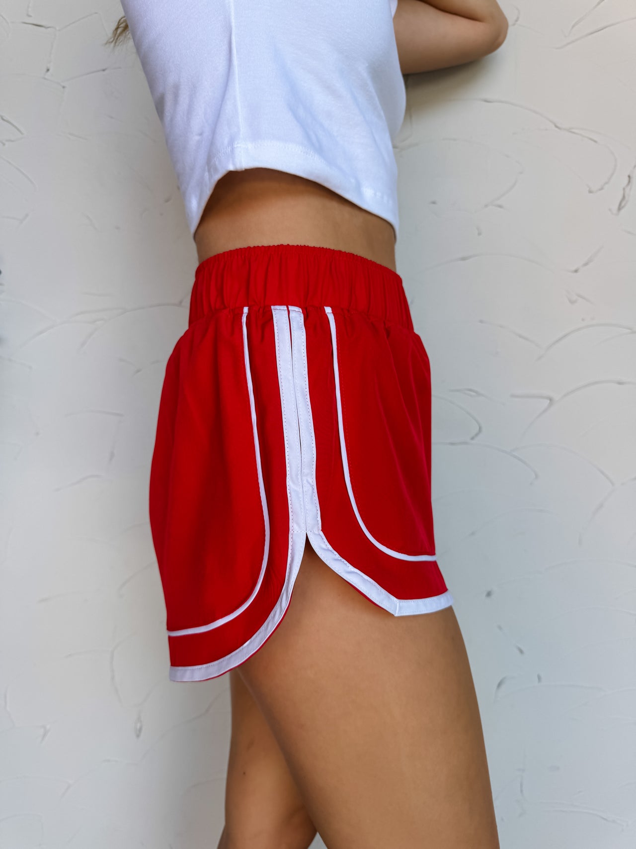 Matter Of Fact Dolphin Shorts- Tomato