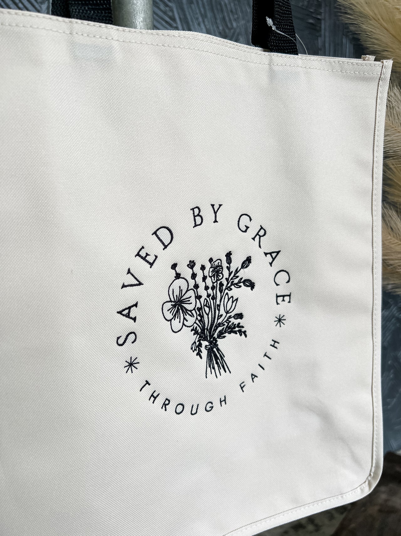 Saved by Grace Tote Bag