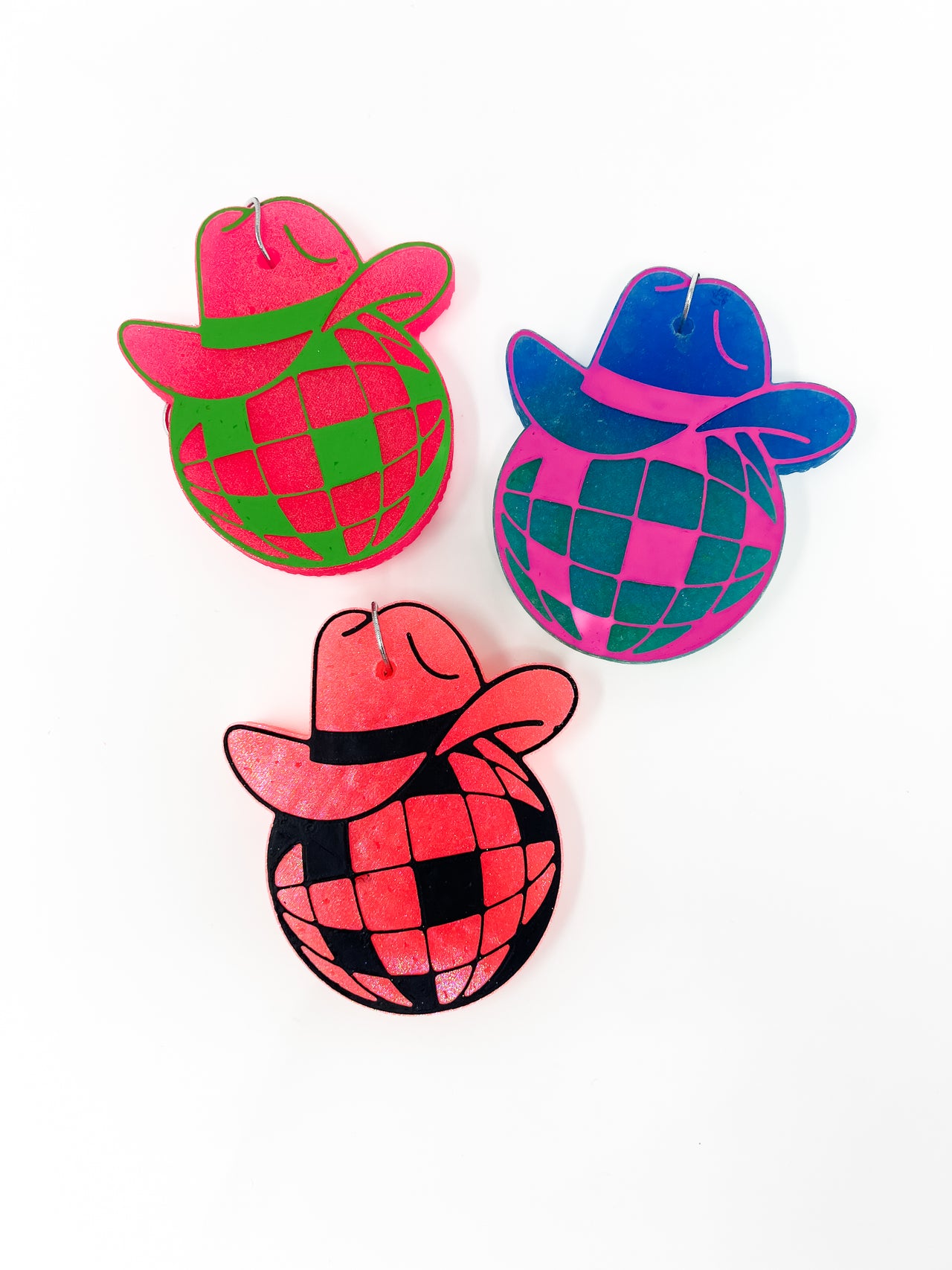 Disco Ball Cowgirl Hat Car Scent