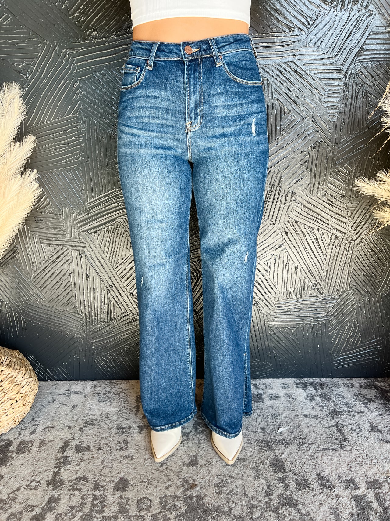 Never Miss A Beat Side Slit Jeans